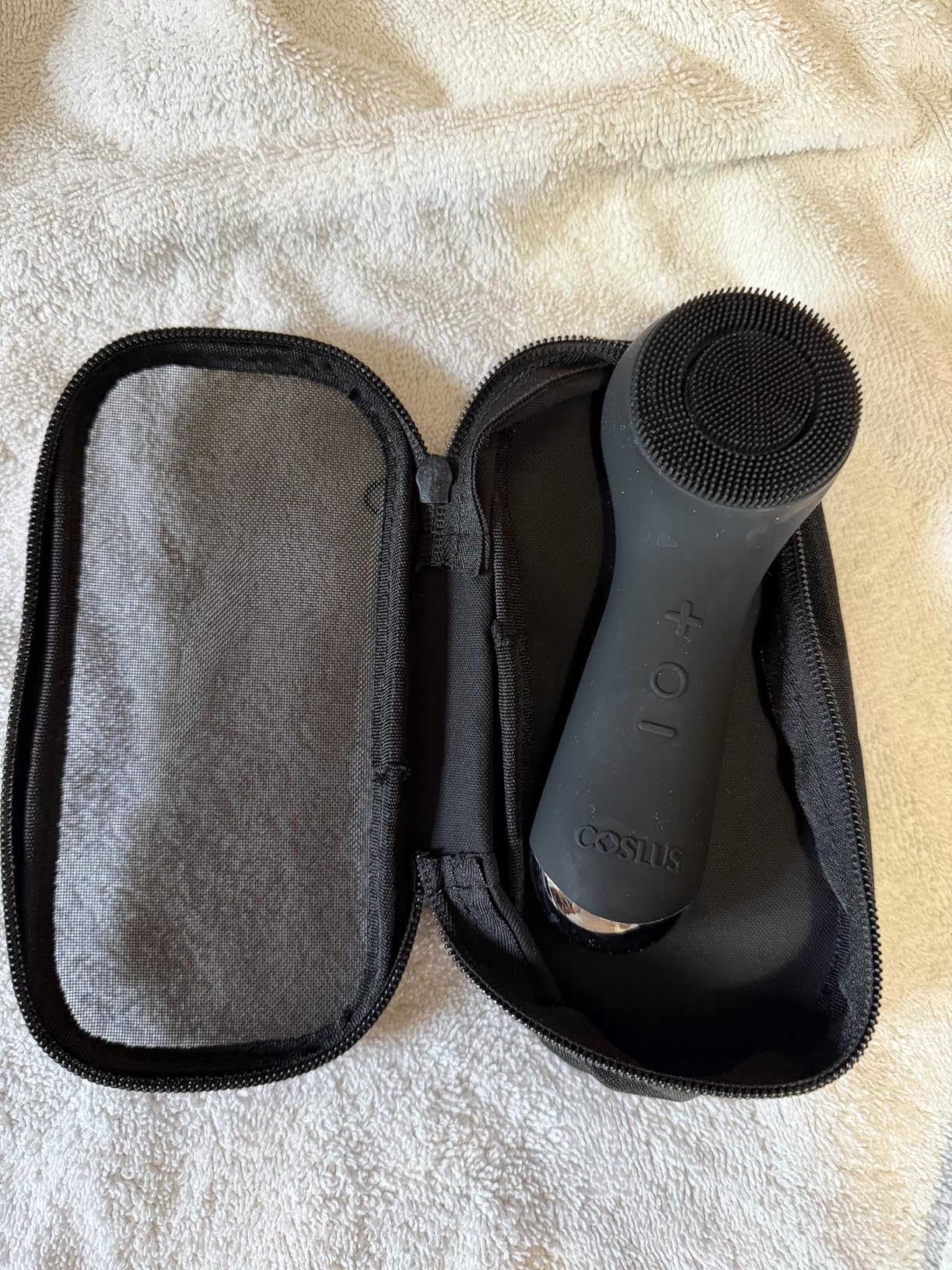 COSLUS FBS03 Face Scrubber Facial Cleansing Brush, Patented Upgraded Design | Patented 2-in-1 Spin and Vibration with Automatic Foaming, Silicone Electric Exfoliator for Men Women, Waterproof, Black customer photo 2