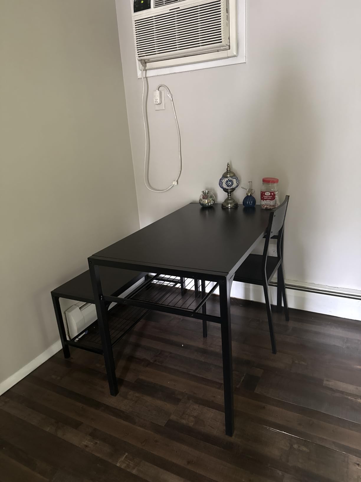Gizoon 7-Piece Dining Table Set for 6, Kitchen Table with Chairs Grey customer photo 1