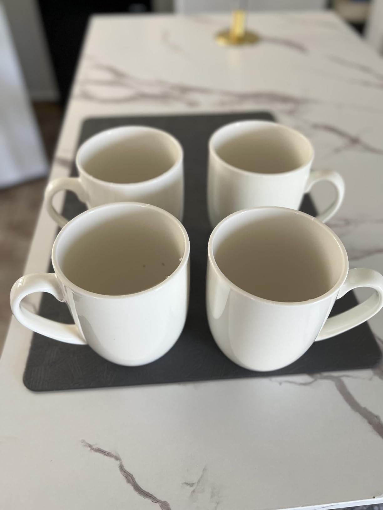 Large Ceramic Coffee Mugs Set of 4 16oz(475ml) Tea Cups Idea Gifts White | Microwave & Dishwasher Safe Sturdy Resistance to Staining Comfortable Handle Cups for Latte Hot Tea Cappuccino Mocha Cocoa customer photo 2