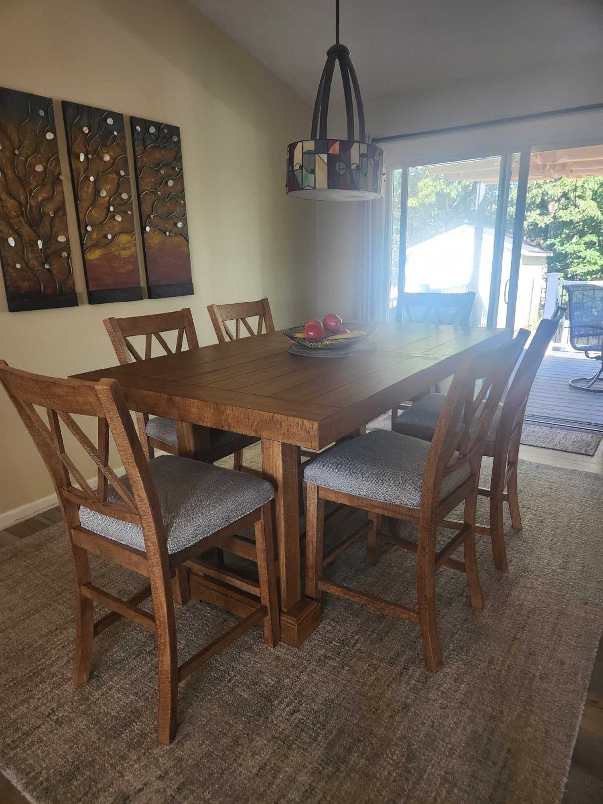 Signature Design by Ashley Counter Height Dining Extension Table, Rustic, Havonplane Series customer photo 2