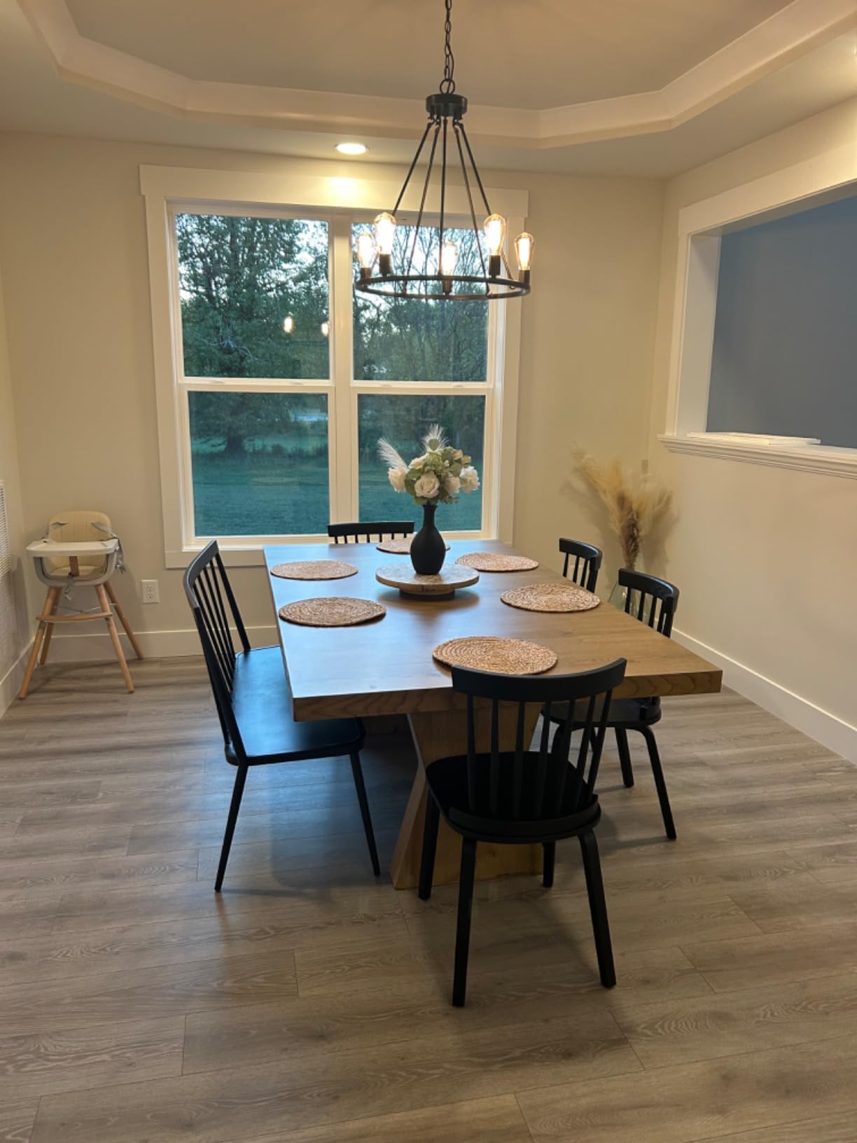 Signature Design by Ashley Galliden Farmhouse Dining Table with Extra-Thick Tabletop and Trestle Base customer photo 1