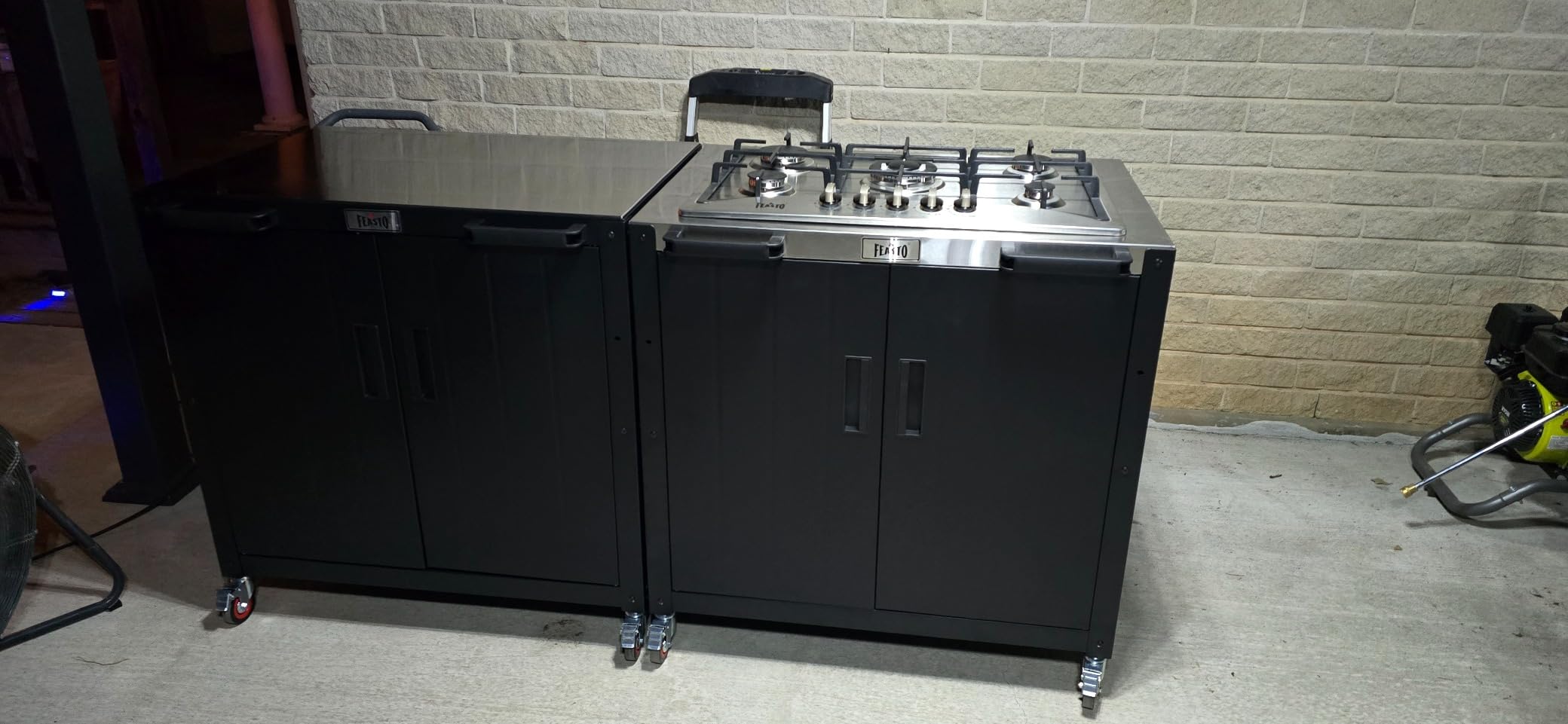 Feasto Outdoor Kitchen, Modular Outdoor Kitchen Island with Storage | Outdoor Kitchen Cabinets with Propane Stoves, Multifunctional Movable Grill Cart customer photo 2