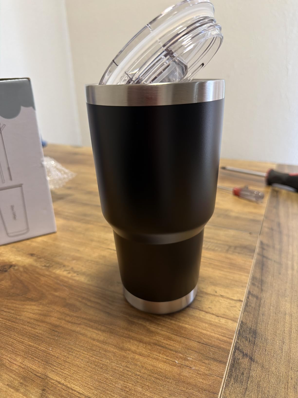 30 oz Tumbler with Lid Stainless Steel Tumblers, 1 Pack | Vacuum Insulated Cup, Leak Proof Lid, Powder Coated Travel Mug, Double Wall, Keep Cold Drinks for 12 Hours customer photo 1