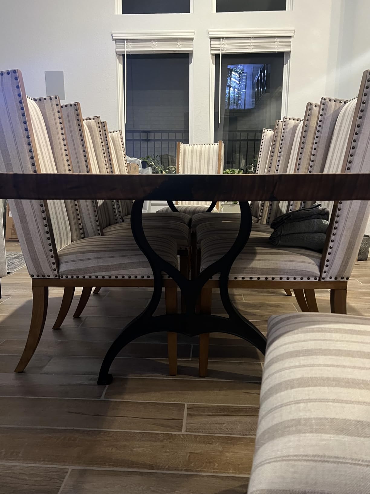 Wingback Dining Chairs Set of 2, Uphosltered Linen Kitchen Chairs with High Back, Solid Wood Accent Side Chair for Dining Room/Bedroom/Living Room, Linen White customer photo 1