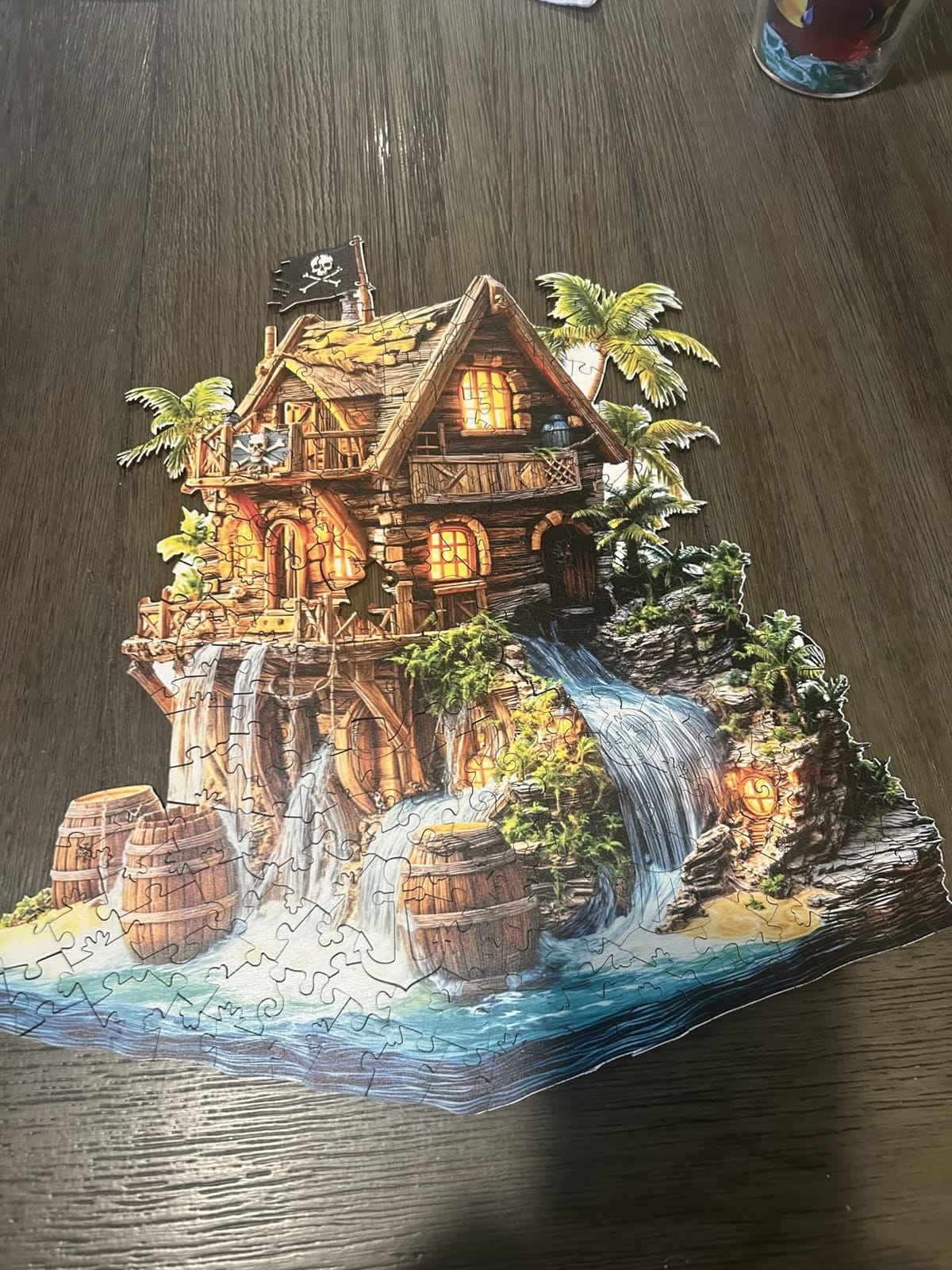 300 Pieces Wooden Puzzles, 3D Cave Forest Puzzle, Unique Animal Shaped Wood Challenging Jigsaw Puzzles Ideal for Adults, Premium Wood Gift Box 13.4x13.3in customer photo 1