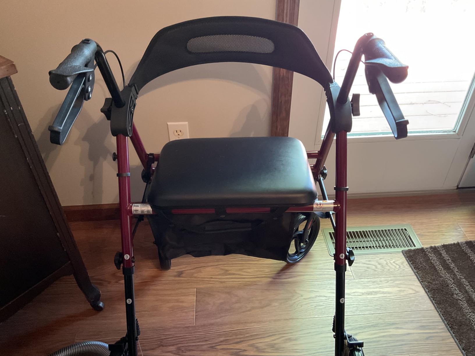HOMLAND Foldable Rollator Walkers for Seniors with Seat, 16