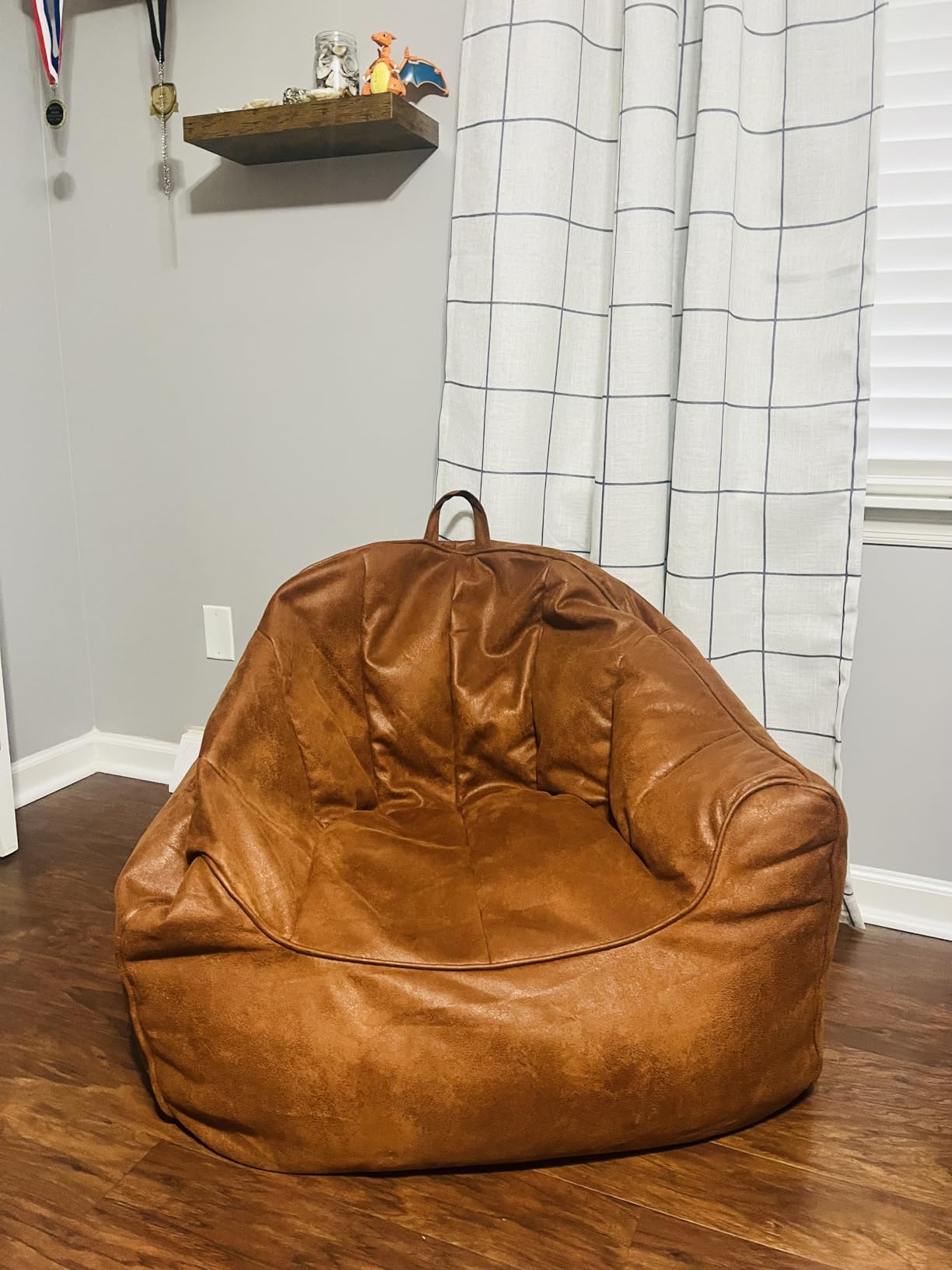Big Joe Hug Bean Bag Chair, Tan, Vegan Suede, Kids and Teens, 3 feet customer photo 2
