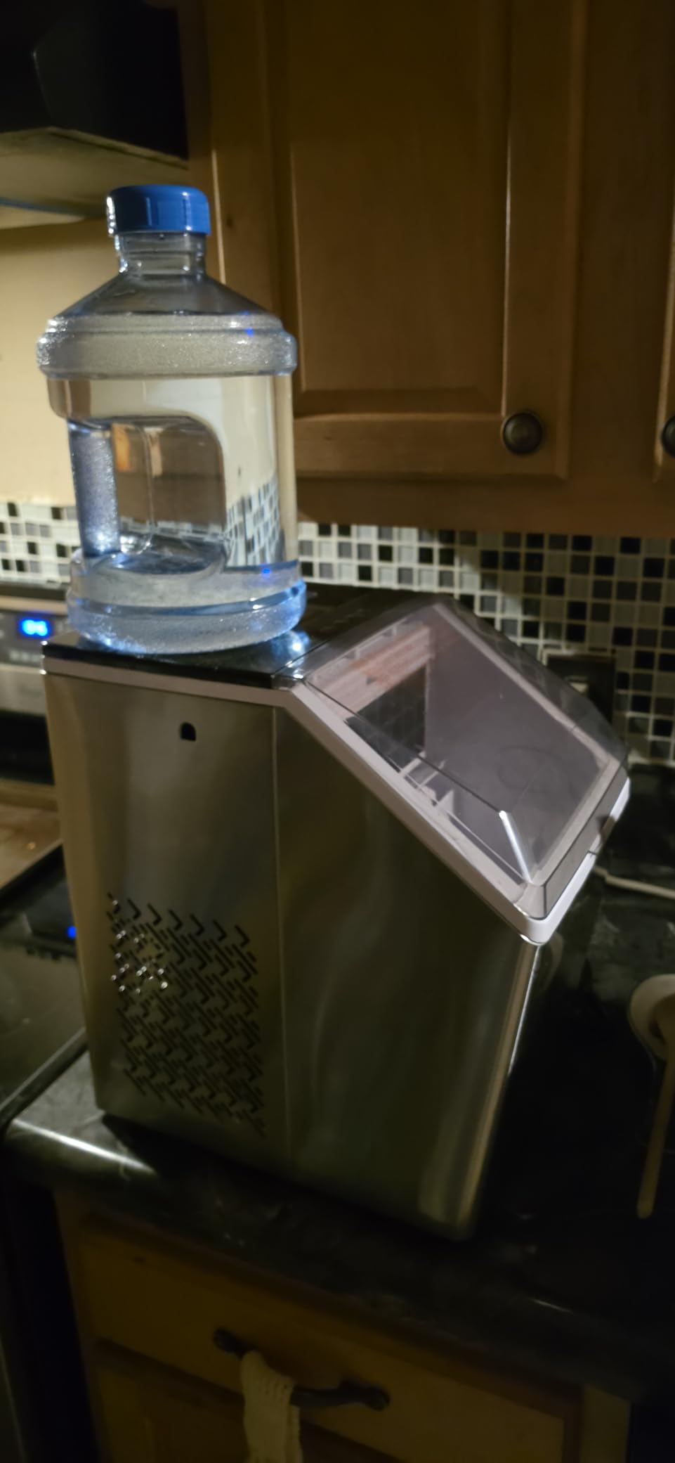 Silonn Ice Makers Countertop, 44lbs Per Day, 2 Ways to Add Water, Auto Self-Cleaning, Stainless Steel Ice Machine for Home Office Bar Party customer photo 1