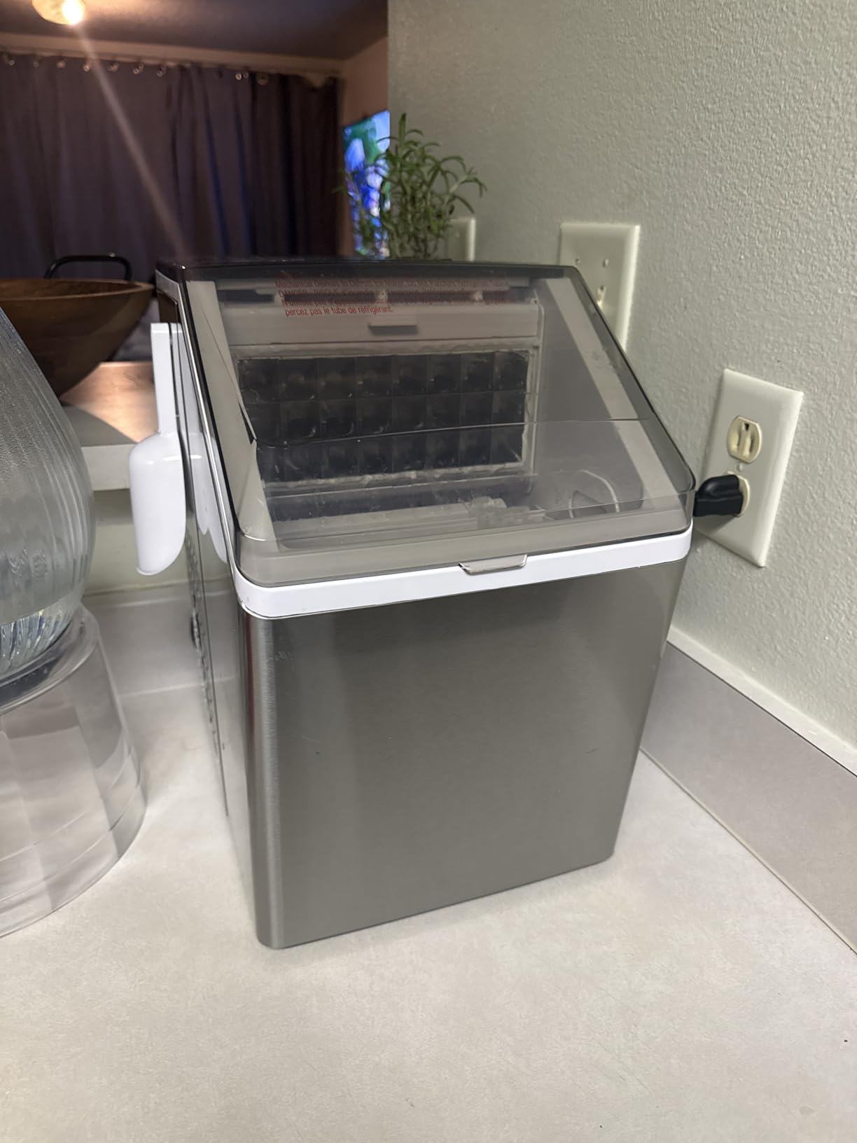 Silonn Ice Makers Countertop, 44lbs Per Day, 2 Ways to Add Water, Auto Self-Cleaning, Stainless Steel Ice Machine for Home Office Bar Party customer photo 2