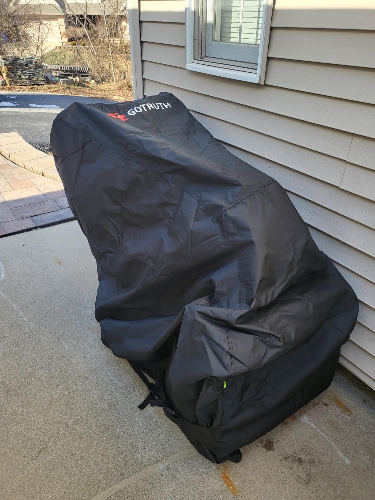 Snow Blower Cover, 900D Snowblower Cover Fits Single & Two Stage | Waterproof Marine-Grade Oxford Fabric, UV & Tear Resistant Outdoor Snow Thrower Cover Universal Fit for EGO, Honda, Cub Cadet customer photo 2