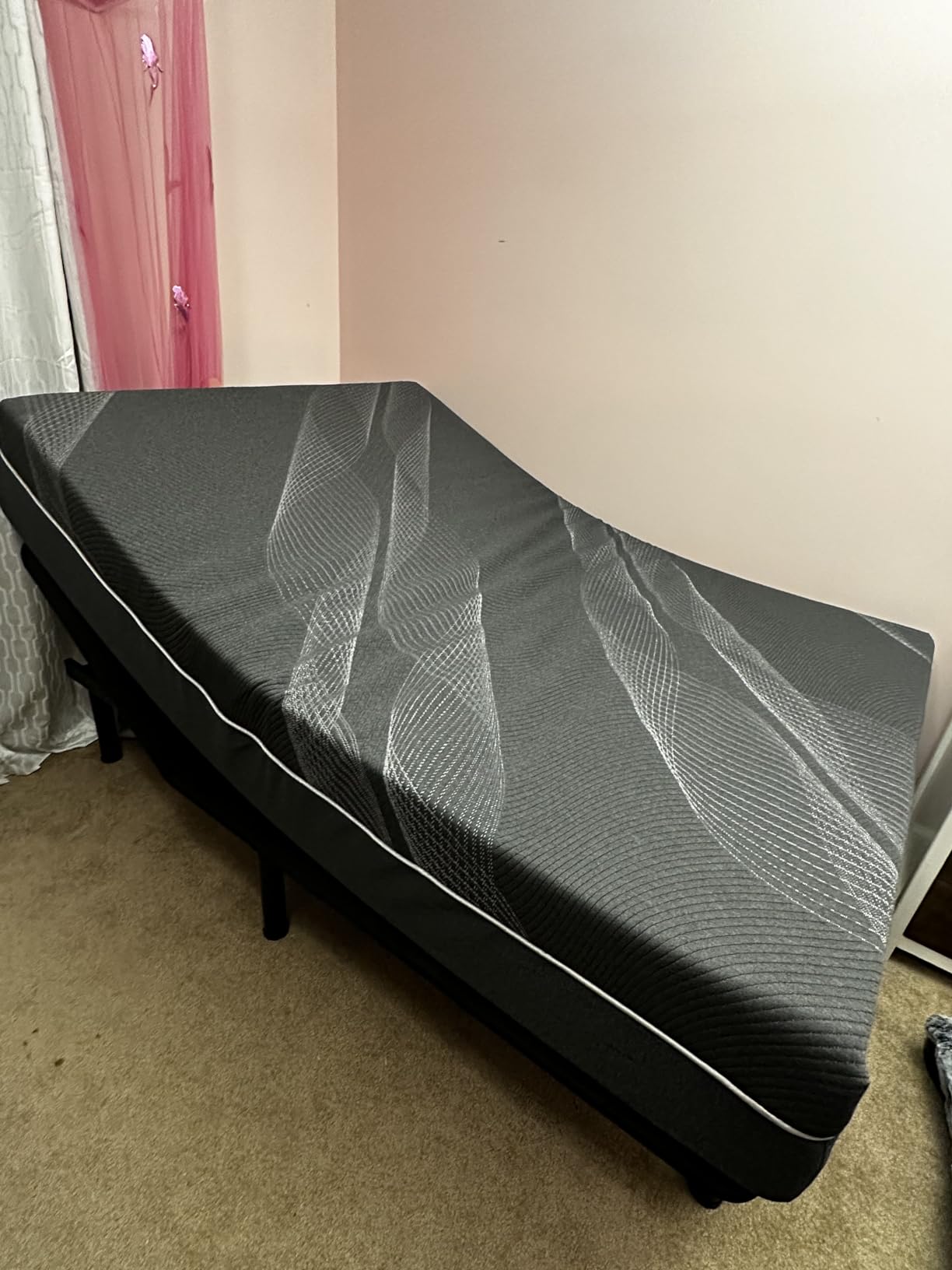 Twin XL Adjustable Bed Frame + 10 Inch Gel Memory Foam Mattress | Wireless Remote, Head and Foot Incline, Zero Gravity, Gel-Infused Foam, Fiberglass Free Mattress, Tools-Free Assembly customer photo 2