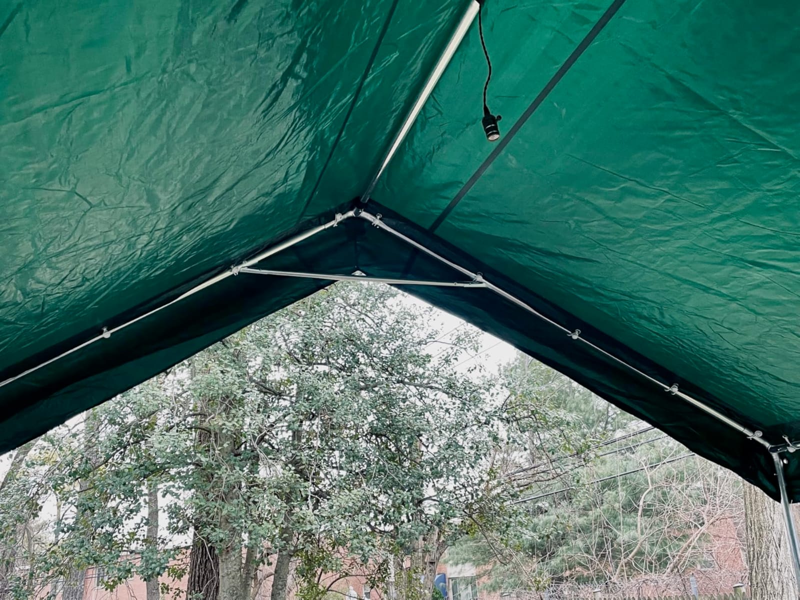 12x20 ft Heavy Duty Carport Potable Car Canopy Garage Party Tent Boat Shelter, Adjustable Height from 9.5 ft to 11 ft, Green customer photo 2