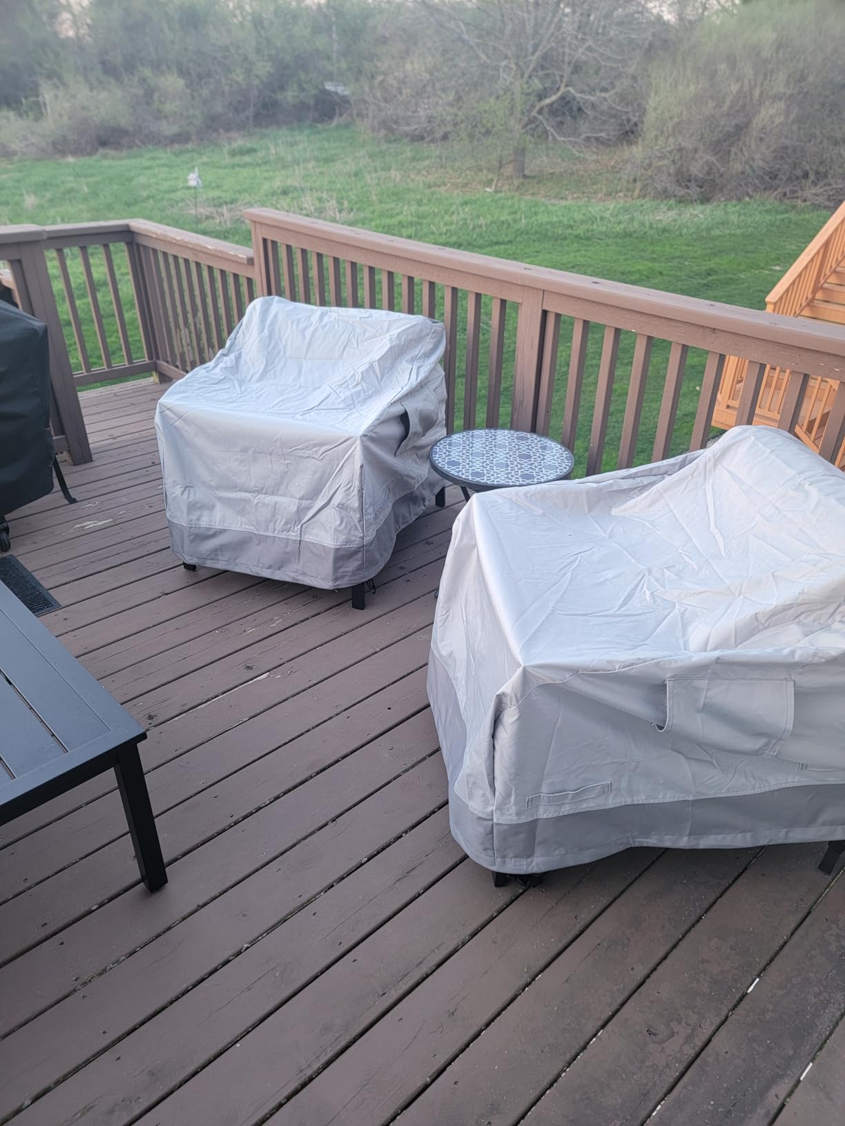 GORILLA GRIP Waterproof Outdoor Patio Sofa Cover, 3 Seater 80 Inch | Heavy Duty 600D Furniture Covers for Winter, Keeps Cushions Dry, Protects from Sun, Snow, Rain, Windproof, UV Coated customer photo 1