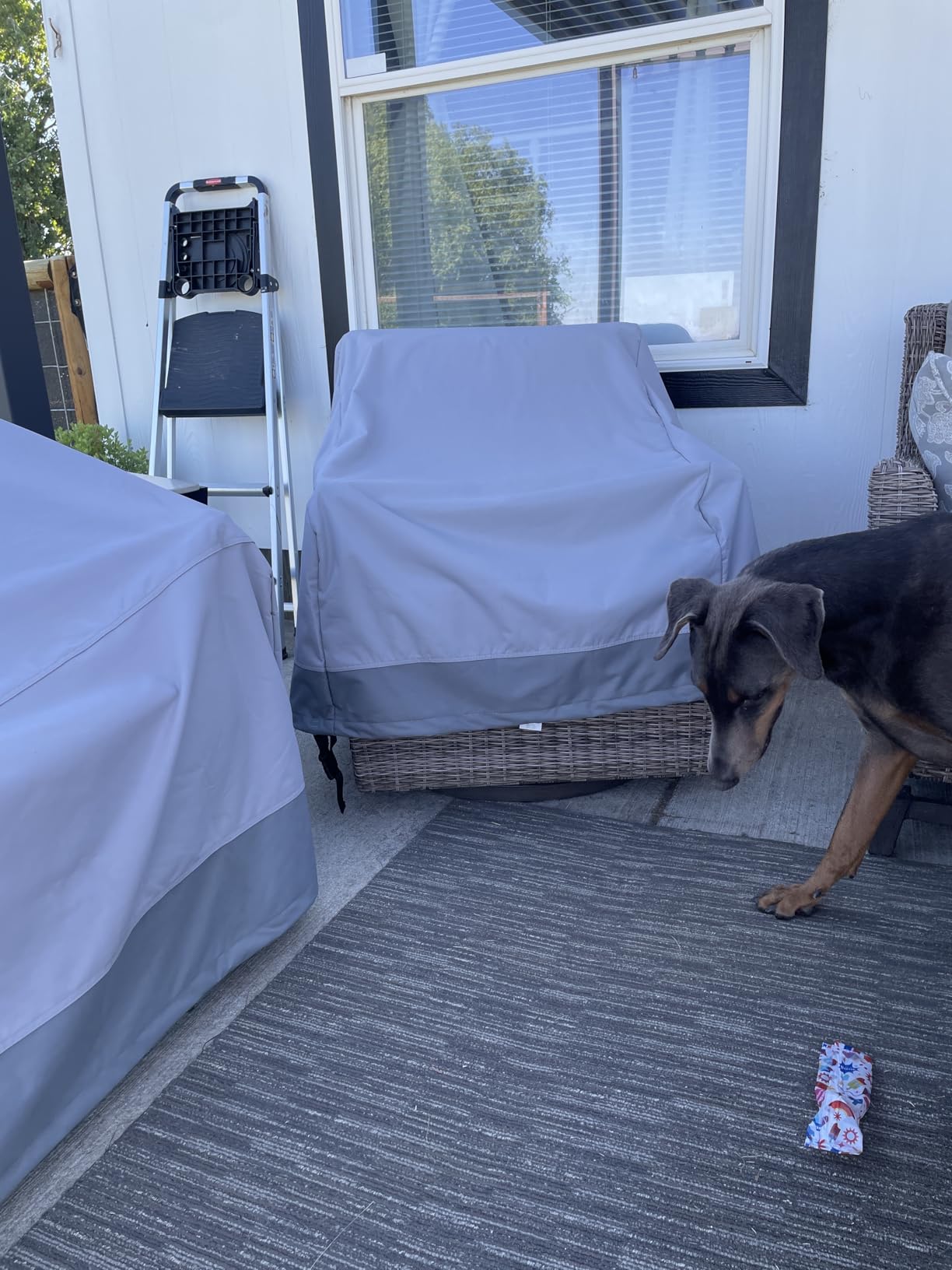 GORILLA GRIP Waterproof Outdoor Patio Sofa Cover, 3 Seater 80 Inch | Heavy Duty 600D Furniture Covers for Winter, Keeps Cushions Dry, Protects from Sun, Snow, Rain, Windproof, UV Coated customer photo 2