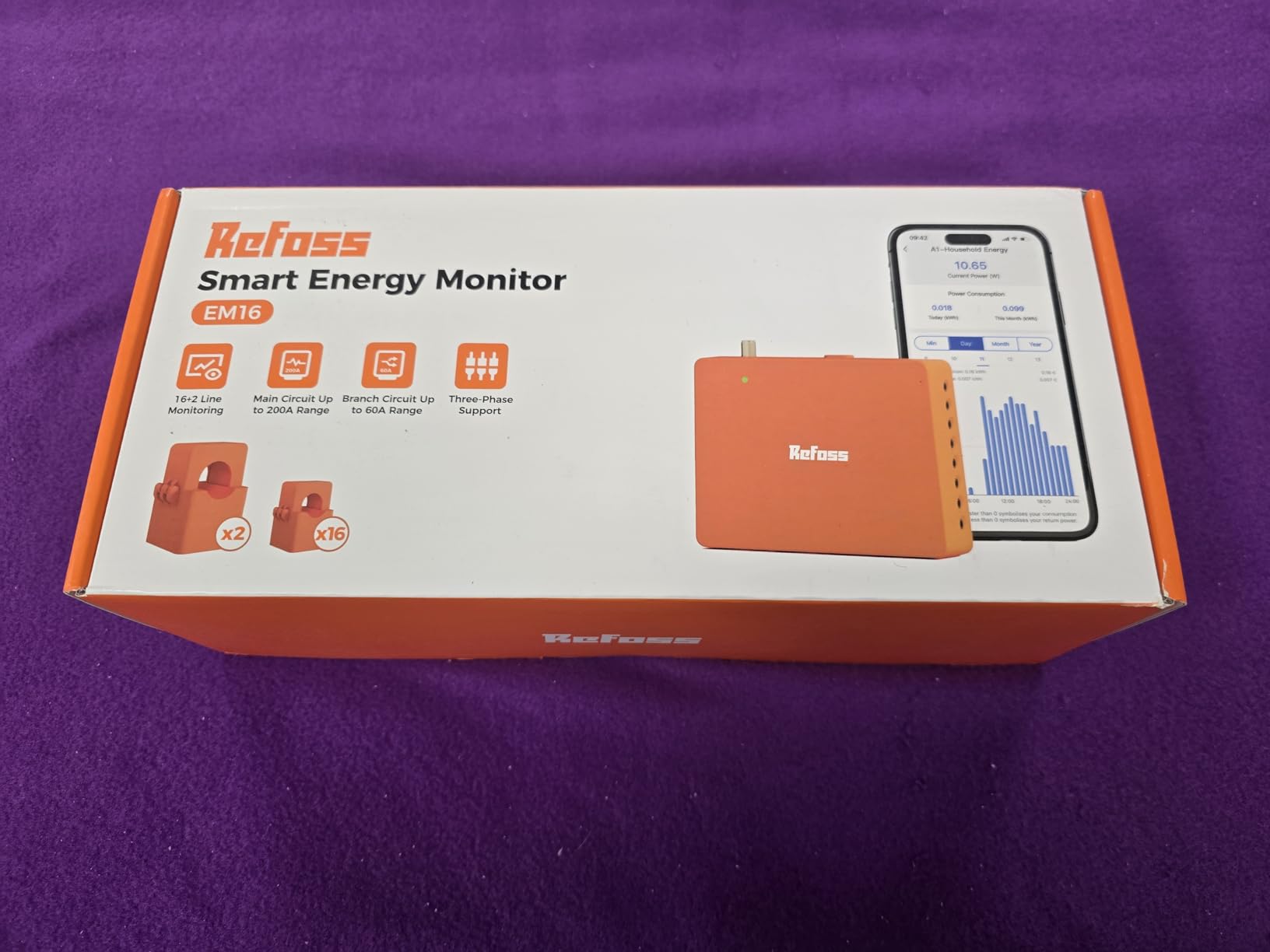 Refoss Smart Home Energy Monitor with Open API, Home Assistant, No Cloud | 16 60A Circuit Sensor, Real Time Electricity Usage Monitor, Power Consumption Meter, Solar Metering, ETL Certified, EM16P customer photo 2