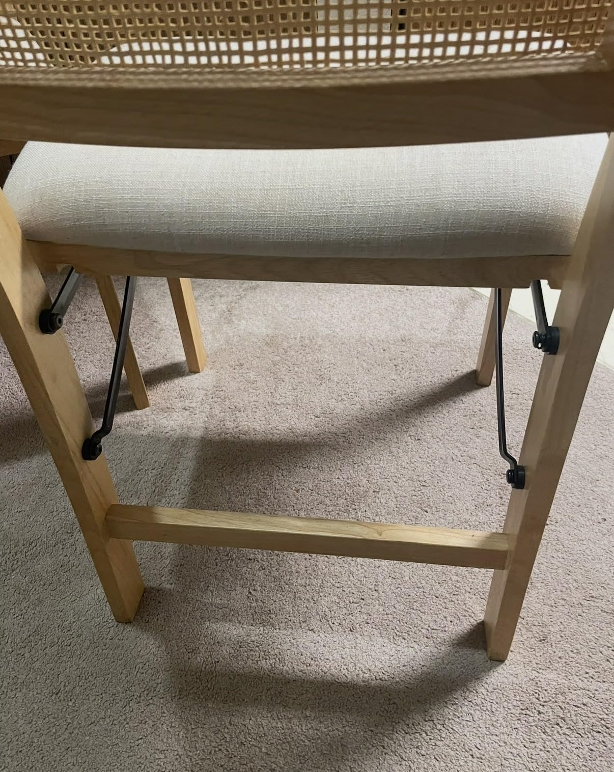 Powell Kasi Brown and Natural Rattan Cane Fully Assembled Foldable Wooden Dining Side Chair customer photo 1