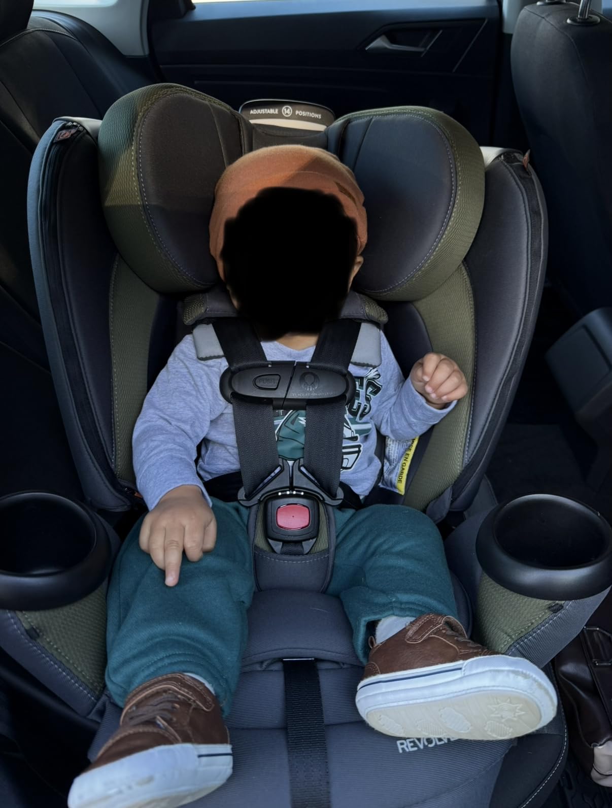 Evenflo Revolve360 Extend All-in-One Rotating Car Seat | with Quick Clean Cover, Rear-Facing, Forward-Facing, Highback Booster Mode, Infant to 12 Years (Rockland Green) customer photo 1