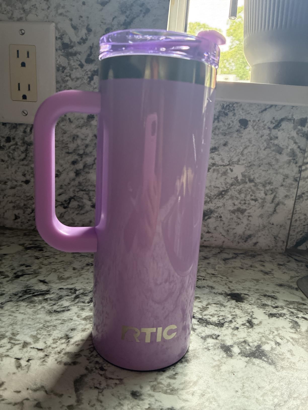 RTIC 20oz Road Trip Travel Mug with Lid and Handle, Ceramic Lined, Insulated, Stainless Steel, Metal, Double Wall Vacuum-Insulation, Portable Coffee, Tea Cup for Hot and Cold Drink, Graphite customer photo 1