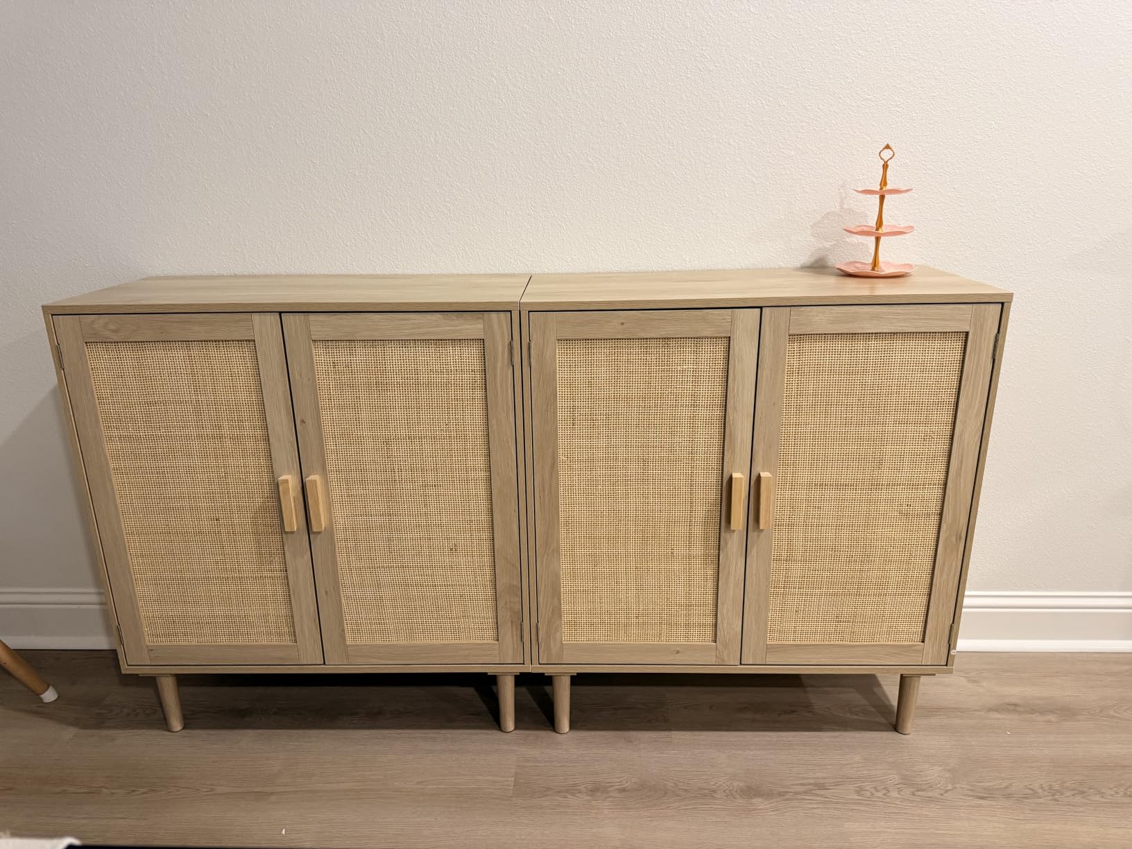 VEVOR Sideboard Cabinet, Buffet Cabinet with 2 Magnetic Doors and Adjustable Shelves, Sideboard Buffet for Hallway, Entryway, Living Room, or Kitchen, Natural customer photo 1