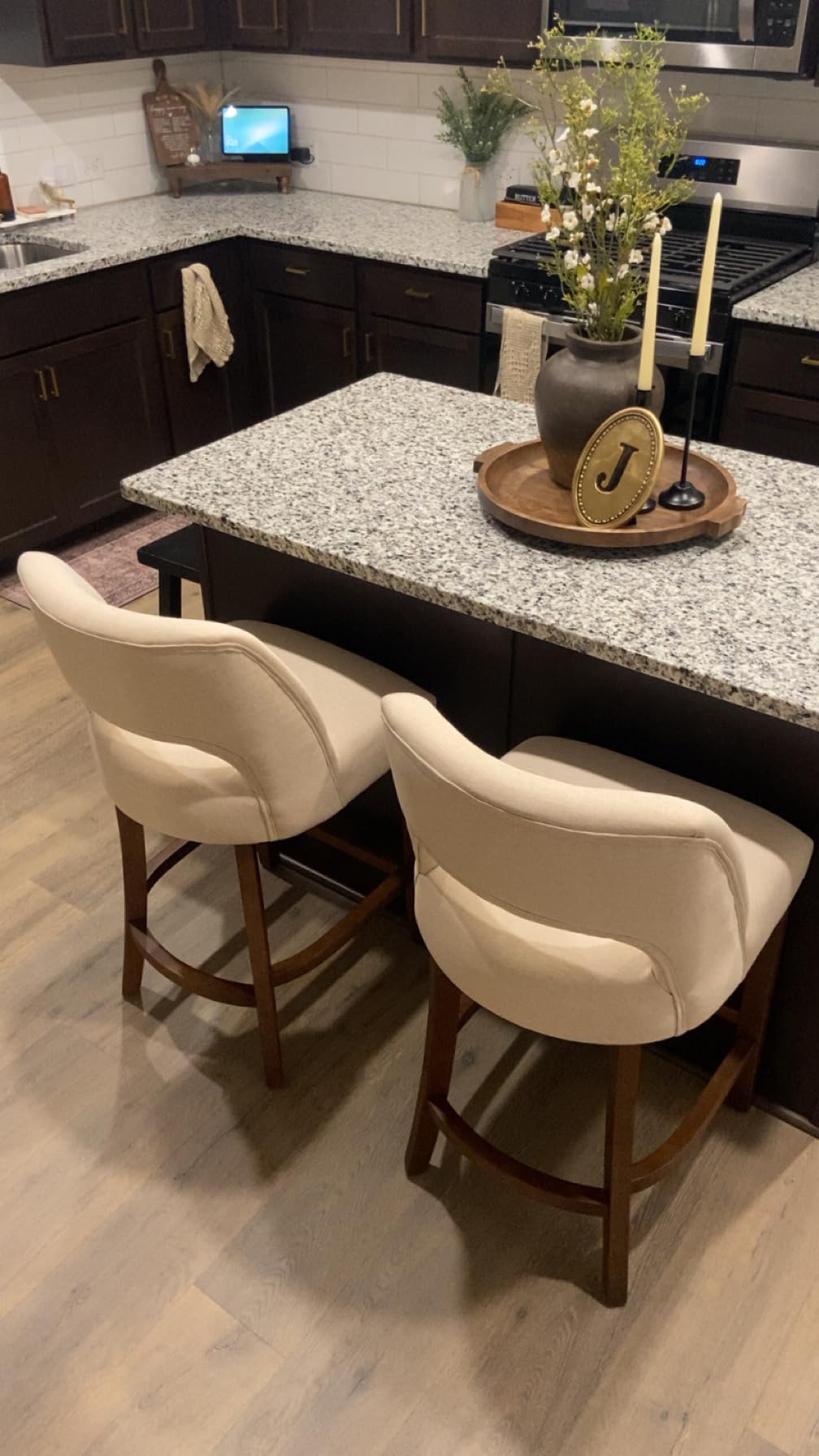 VKNOW Bar Stools Set of 2, 26