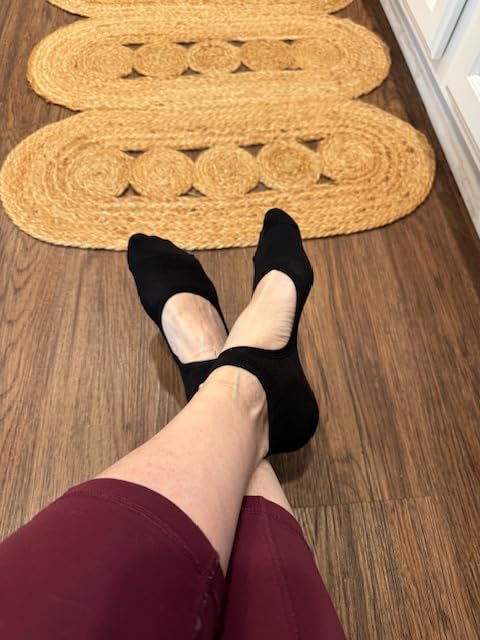 CoolMate Pilates Socks with Grips for Women, Non Slip Yoga Socks | Cotton-polyester-elastane blend, arch support, silicone grip sole, closed-toe design customer photo 2