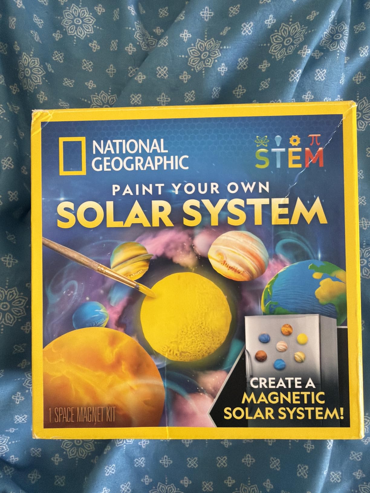 National Geographic Magnetic Solar System Art Kit for Kids with 9 Magnets | 9 Solar System Magnets, Sun and Planets, 6 Paint Colors and 2 Brushes, 3D Space Toy, Craft Project, Birthday Gift customer photo 2