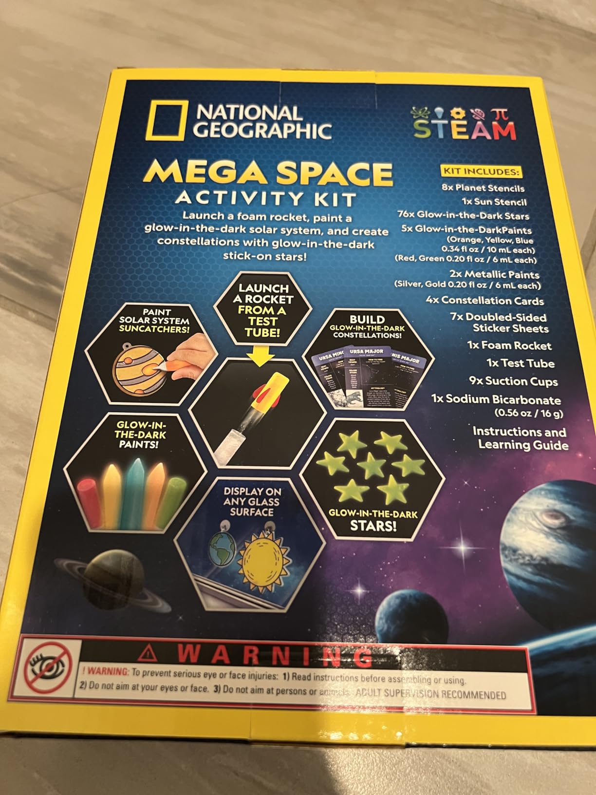 National Geographic Mega Space Science and Craft Activity Kit for Kids | 100+ Pieces, Launch a Rocket, Create Glowing Constellations, Paint a Solar System, Space STEM Crafts, Birthday Gift customer photo 2