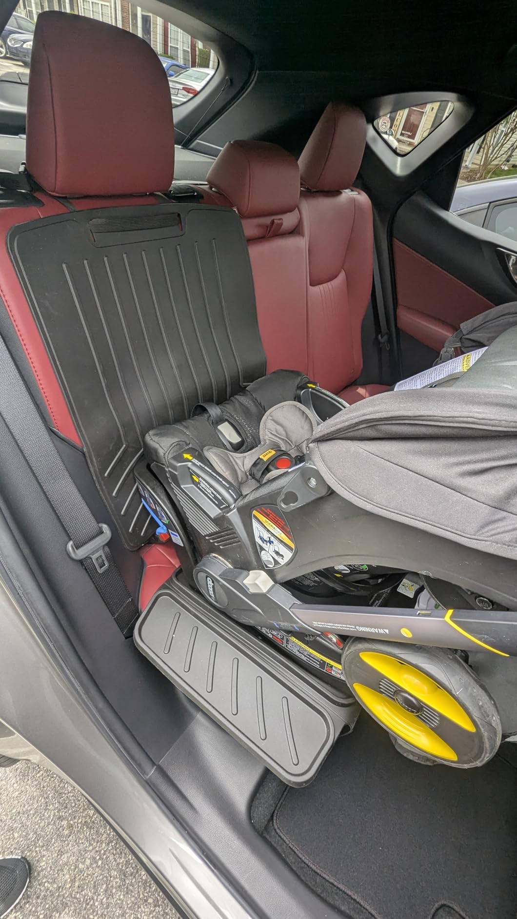 WeatherTech Child Car Seat Protector with Back | Spill Protection, Prevents Seat Compression, Grey customer photo 1
