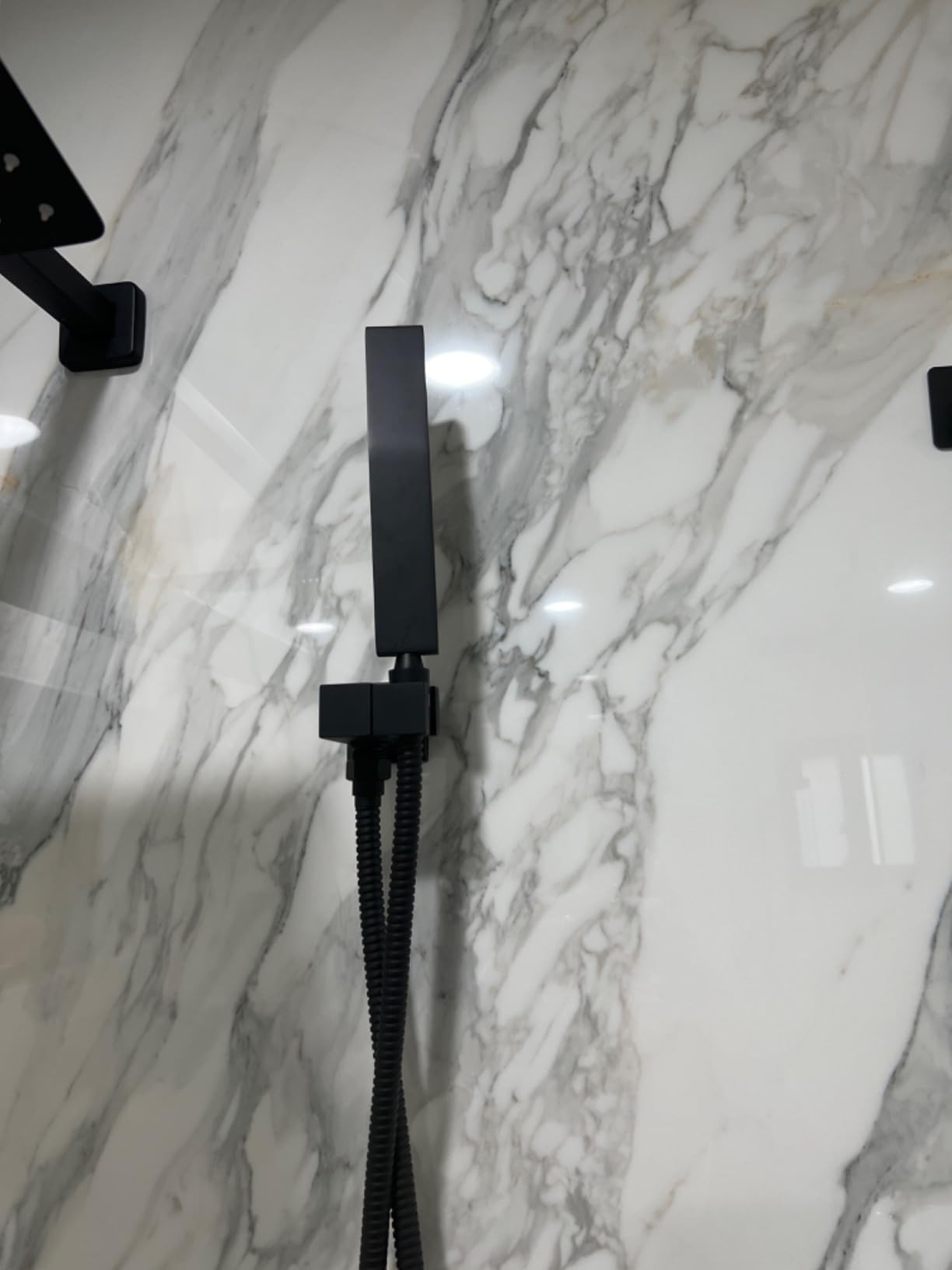 Shower System with Body Jets Matte Black, STARBATH 4 Way 12+6