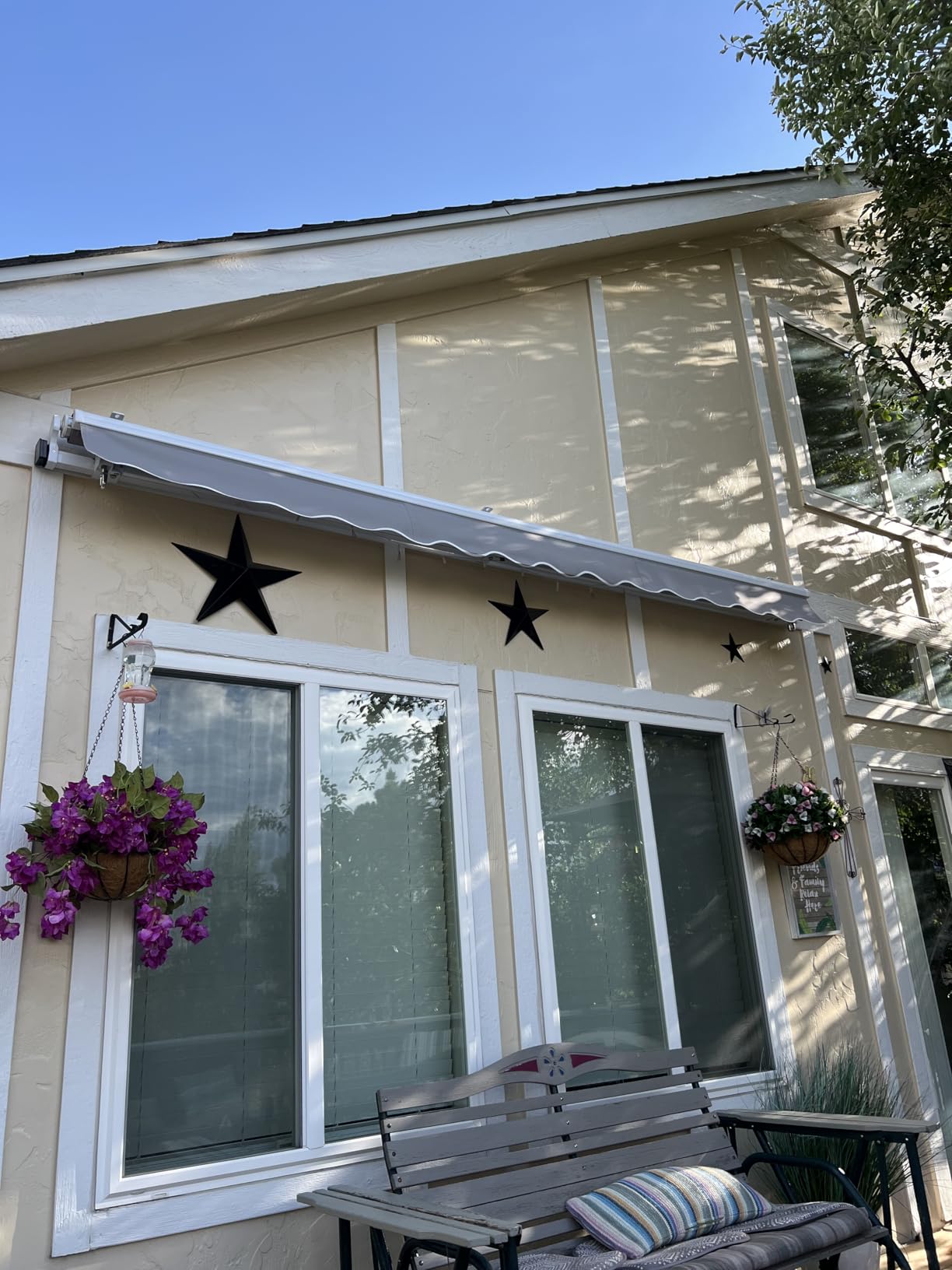 Paramondo 9.8'x8.2' Patio Awning Retractable Fully Assembled, Charcoal Grey | Motorized Sunshade Shelter Outdoor Deck Canopy Balcony Awning Cover - 100% Solution-Dyed European Acrylic Aluminum Frame customer photo 1