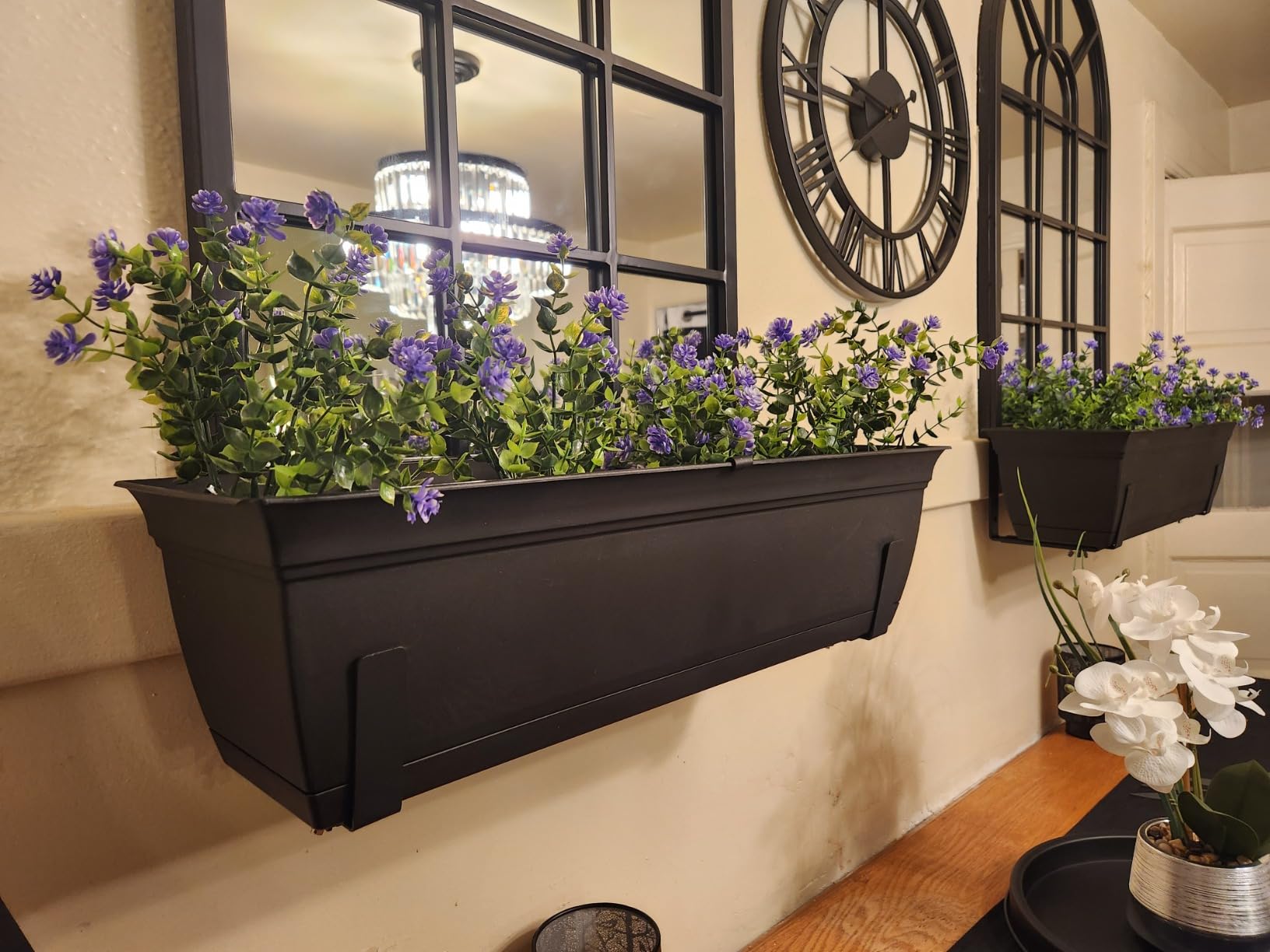 The HC Companies Eclipse Window Planter Box, 24 Inch, Black, 2-Pack customer photo 2