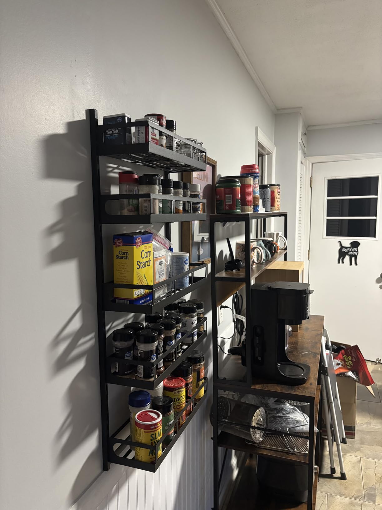X-cosrack 8-Tier Adjustable Spice Rack - Wall-Mounted Space-Saving Organizer with Mixed Baskets, Large-Capacity Seasoning Holder for Kitchen & Pantry (Black) customer photo 1