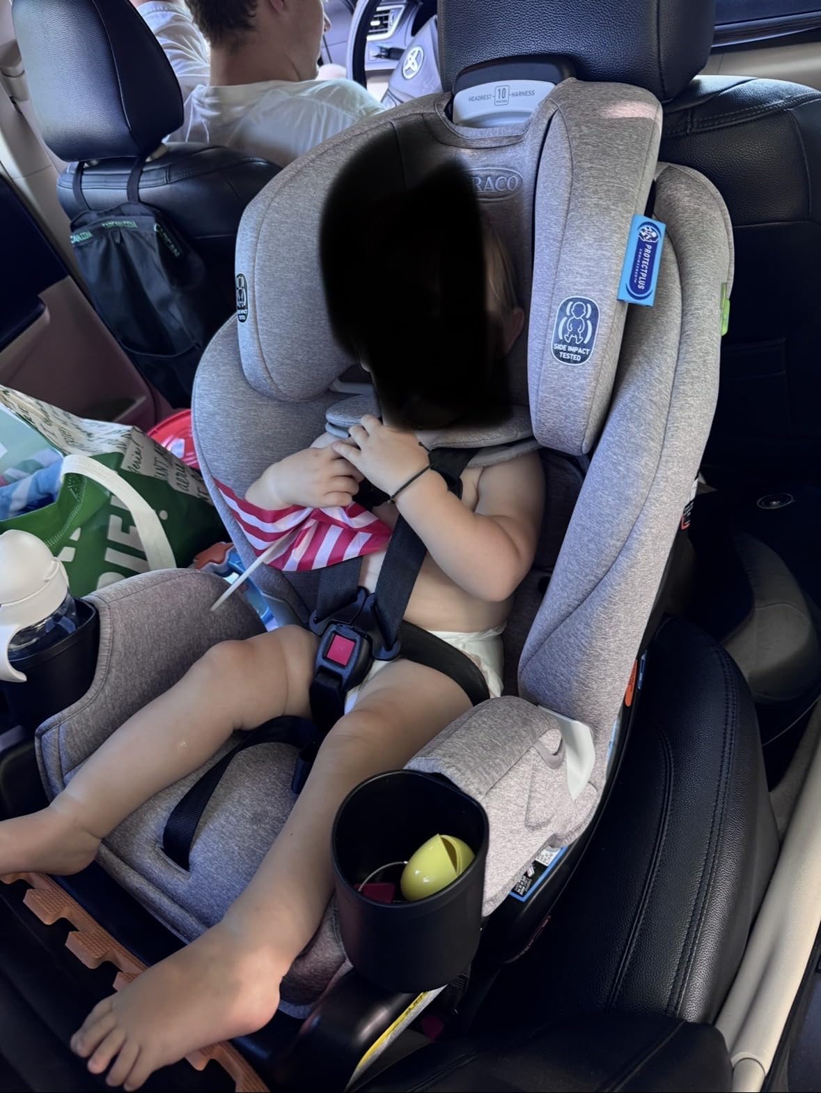 Graco Extend2Fit 3-in-1 Convertible Car Seat, 3 Modes - Rear Facing, Forward Facing Baby Car Seat and Highback Booster Seat, Adjustable Extension Panel for Extra Legroom, Cullen customer photo 2