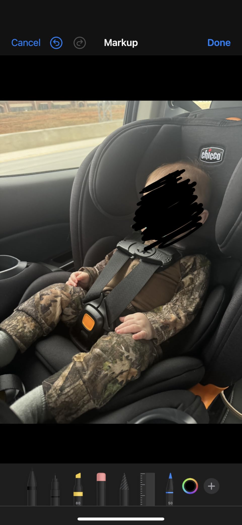 Chicco OneFit LX All-in-One Convertible Booster Car Seat, 5-100 lbs | Lupine/Purple, flame retardant-free ClearTex, GREENGUARD Gold, LeverLock install, slim toddler car seat, ASIP customer photo 2