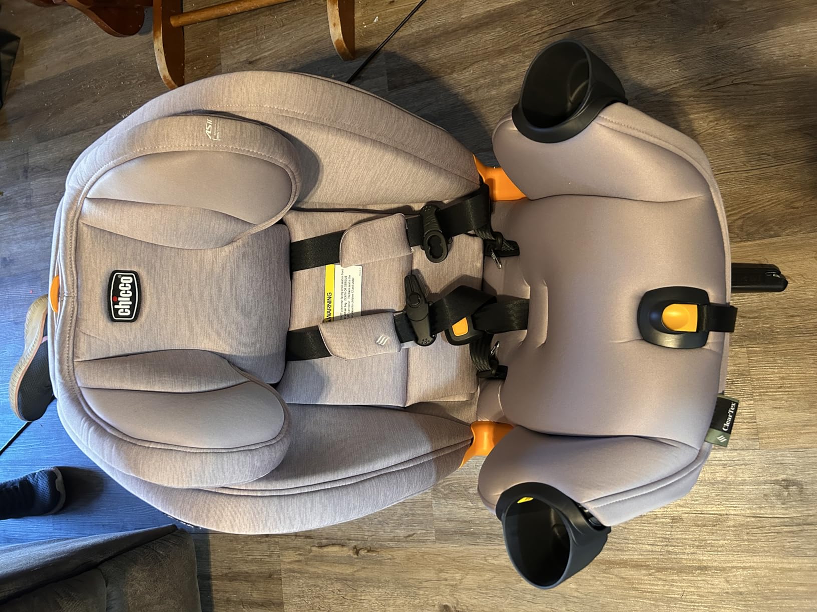 Chicco OneFit LX ClearTex All-in-One Booster Car Seat, LeverLock | Ebony/Black, convertible car seat, rear-facing 5-40 lbs, toddler car seat 26.5-65 lbs, booster 40-100 lbs, GREENGUARD Gold customer photo 2