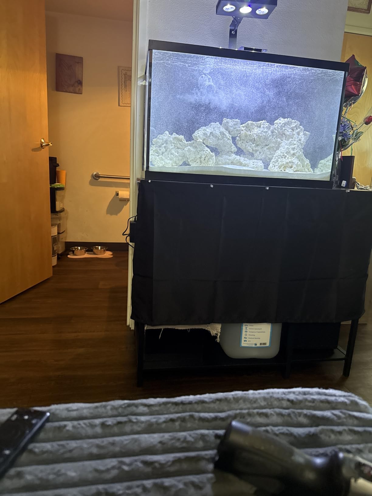GRLEAF 55-75 Gallon Aquarium Stand: 1000LB Capacity, Built-In Power Outlets, 3-Tier Shelves for Fish Tank Accessories Storage, Heavy-Duty Steel/Wood Hybrid for Fish & Reptile Tanks | Excludes Tank customer photo 1