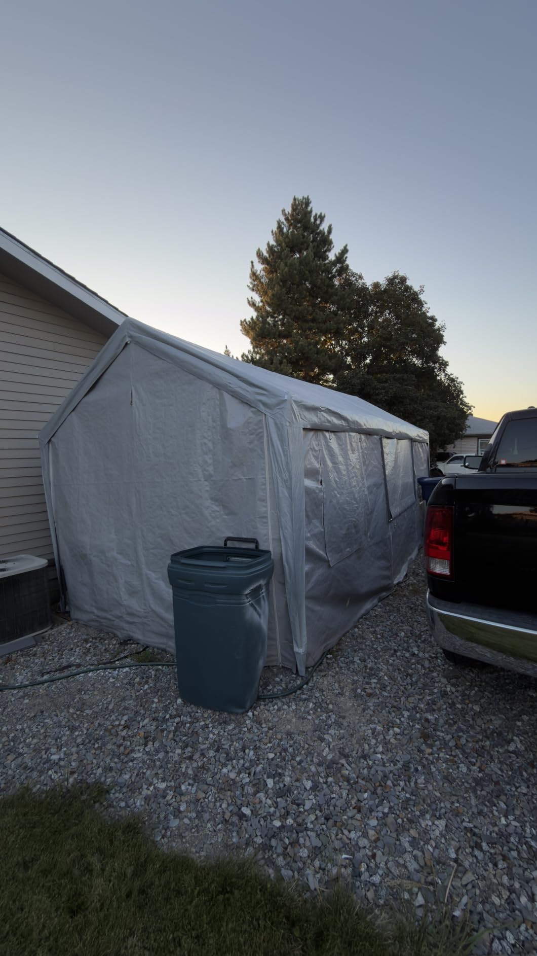 VEVOR Heavy Duty Metal Carport, 13' x 26' Outdoor Carport with Galvanized Steel Frame & Roof, Car Tent Garage Shade with Removable Sidewalls, Multi-Use Car Shelter for Pickup, Boat, Car & Tractors customer photo 1