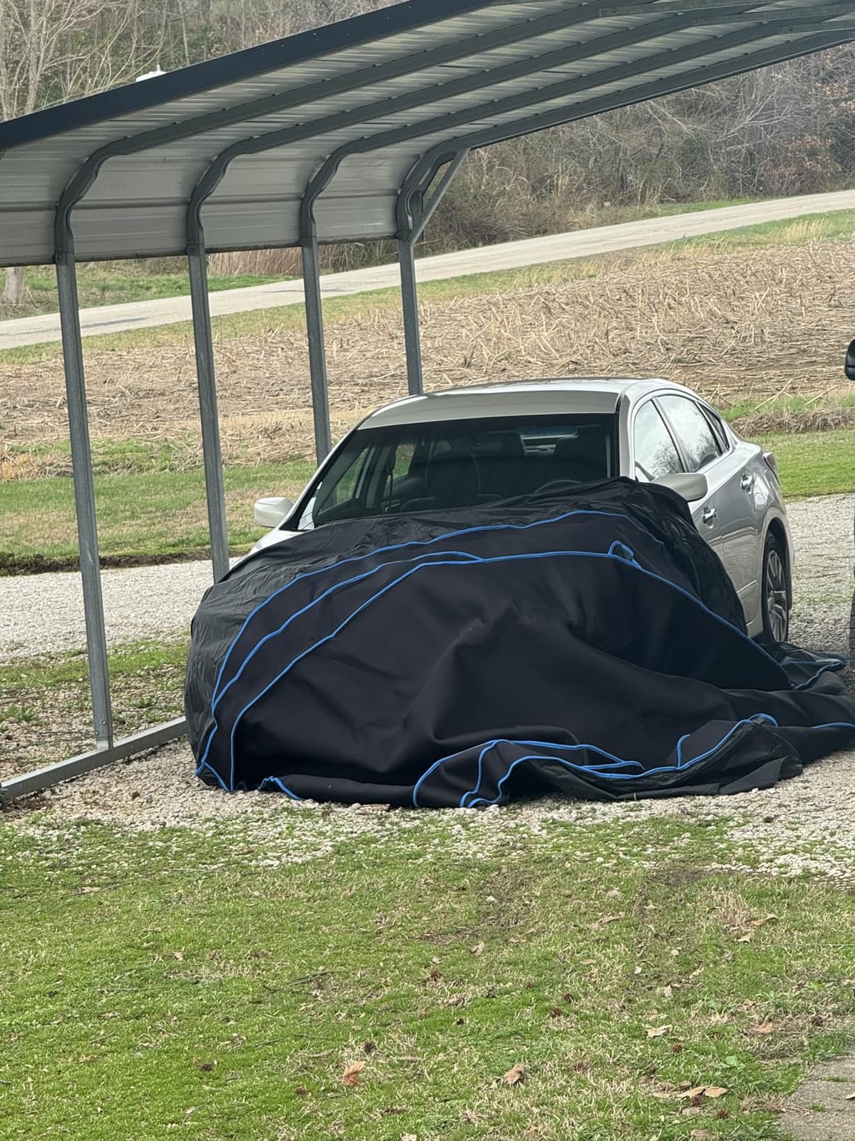 Hail Protector Car Cover, Outdoor Anti Hail Car Covers Thick Multi-Layered EVA, Hail Proof Car Cover Waterproof All Weather, Hail Protection Padded Fit Sedan/Coupe (Length 186 to 193 inch) customer photo 1