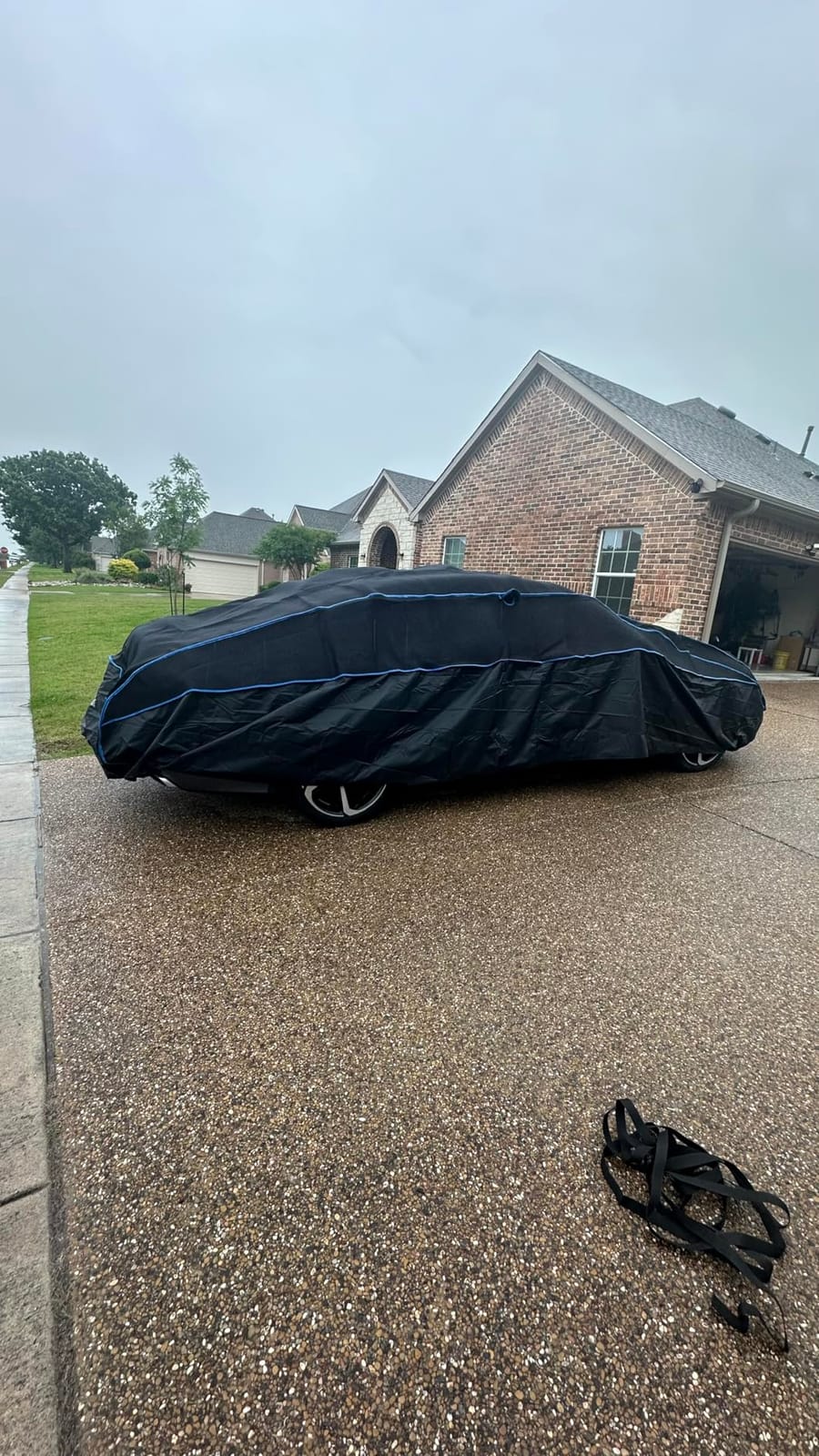 Hail Protector Car Cover, Outdoor Anti Hail Car Covers Thick Multi-Layered EVA, Hail Proof Car Cover Waterproof All Weather, Hail Protection Padded Fit Sedan/Coupe (Length 186 to 193 inch) customer photo 2