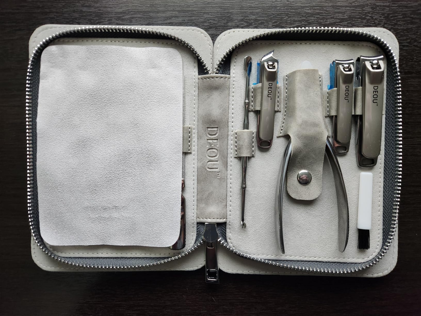 DEOU 13pcs Women Nail Grooming Kit Stainless Steel Professional Manicure Set Nail Care Tools with Luxurious Portable Travel Case Gift customer photo 2