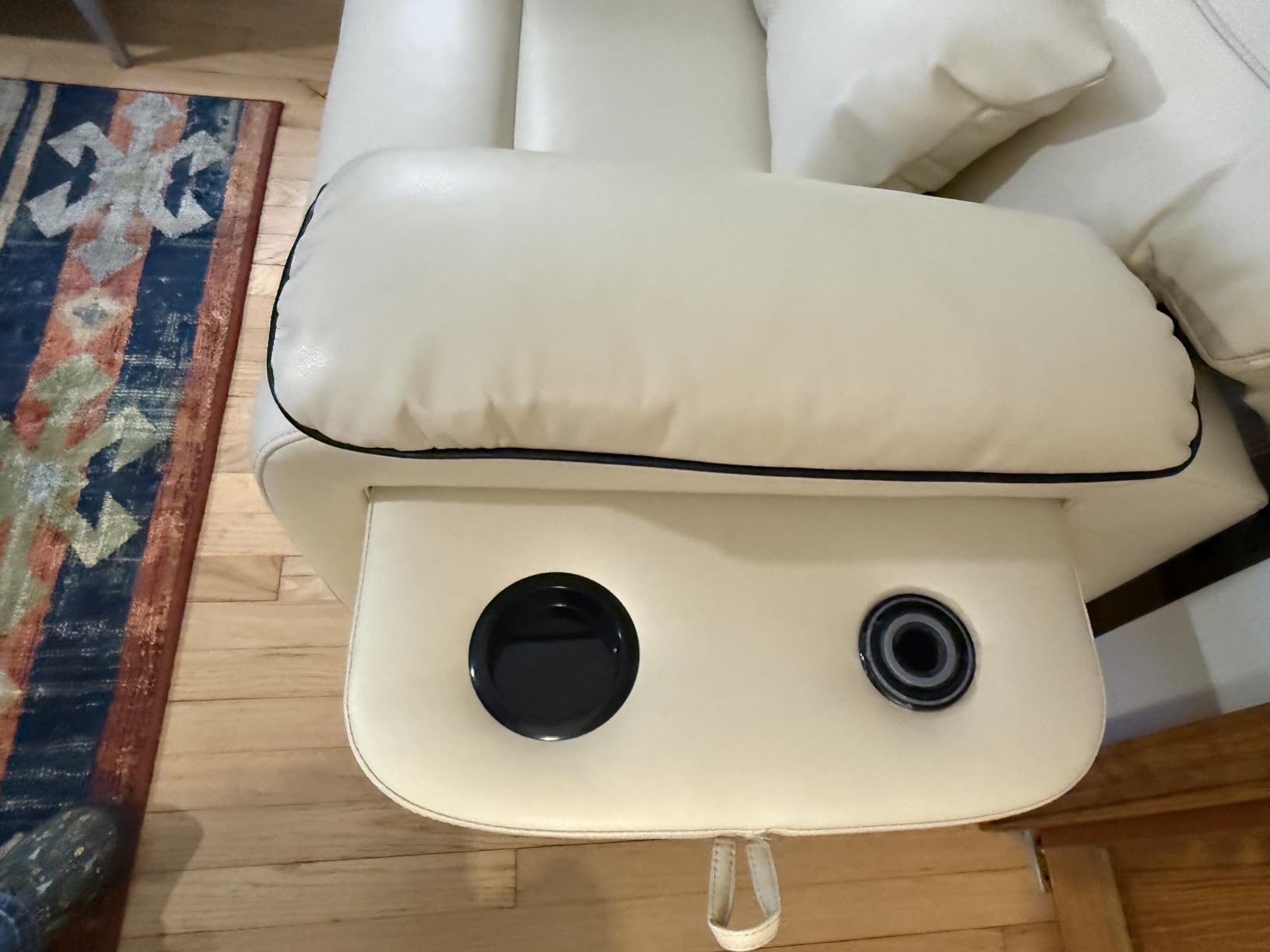 Dual Motor Power Lift Recliner Chair for Adult & Elderly, Leather, Brown | Infinite Position Lay Flat Lift Chair with Heat & Massage, Cup Holder, Lumbar Pillow, Wireless Charger, USB Ports customer photo 1