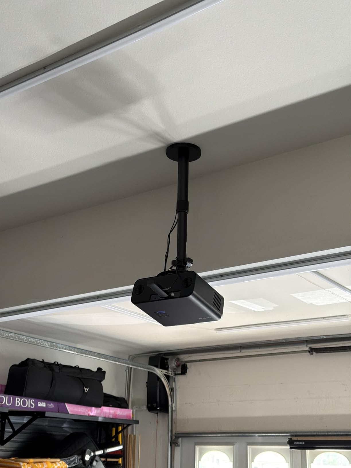 PropVue Universal Projector Mount - Adjustable Ceiling or Wall Mount for Office & Home Mini Projectors - Full Motion, Easy Installation, 360 Swivel, Extendable Length 13.8