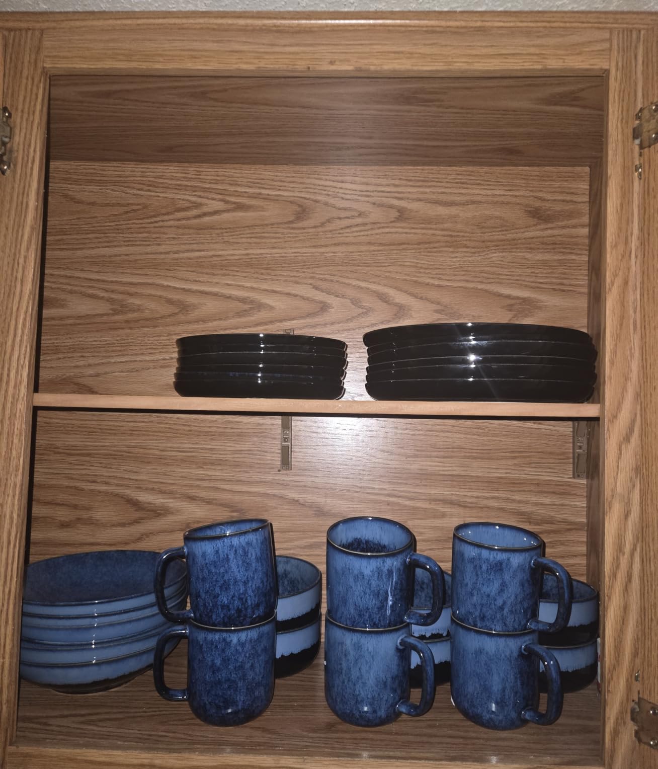 vancasso PLAYA Plates and Bowls Sets, 12 Pieces Grey-Blue Dinnerware Sets for Kitchen, Reactive Glaze Dishes Set for 4, Dishwasher and Microwave Safe customer photo 2