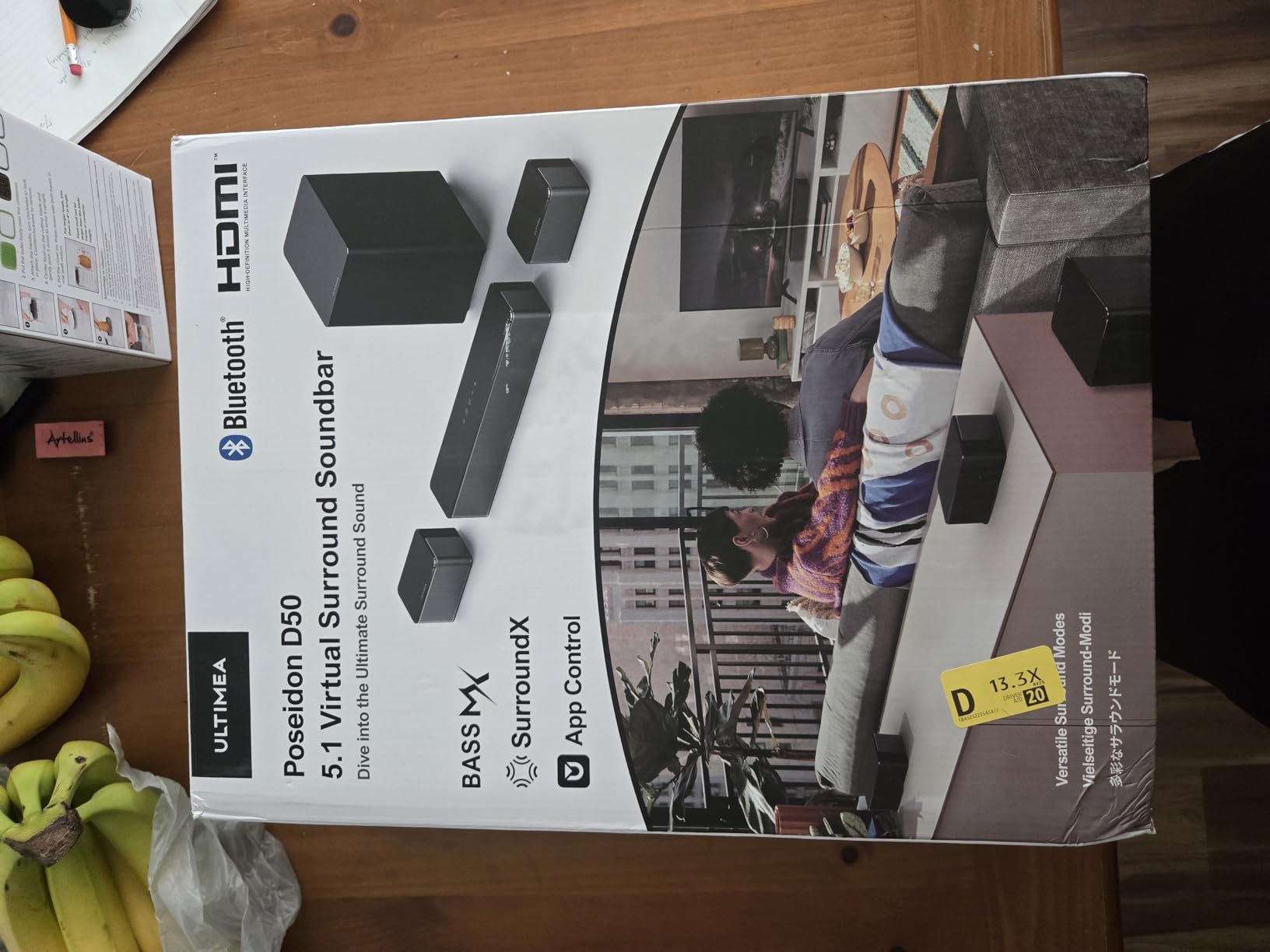 ULTIMEA 5.1 Sound Bar for Smart TV, Virtual Surround Sound System for TV, 320W Peak Power, Adjustable Surround Speakers and Subwoofer, APP Control, Home Theater Soundbar Poseidon D50(2026 New Model) customer photo 2