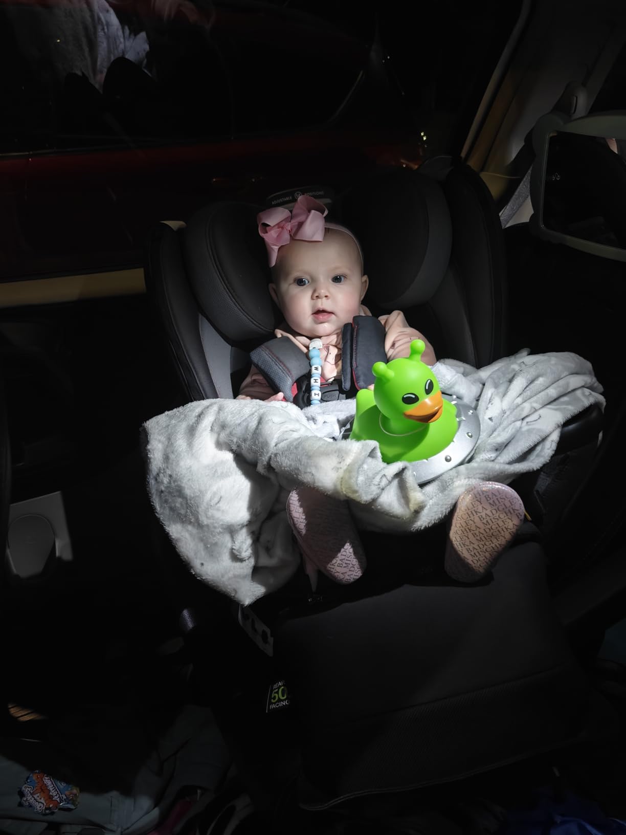 Evenflo Revolve360 Extend All-in-One Rotating Car Seat | with Quick Clean Cover, Rear-Facing, Forward-Facing, Highback Booster Mode, Infant to 12 Years (Revere Gray) customer photo 1