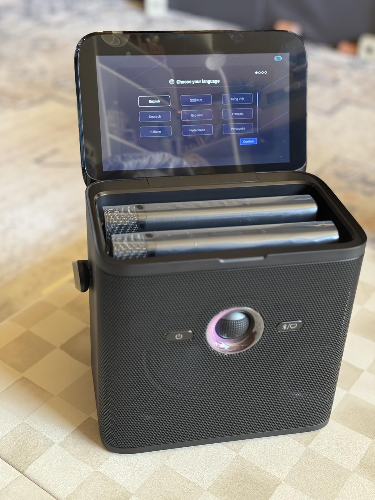 Ikarao Karaoke Machine for Adults, with Lyrics Display Screen, WiFi for YouTube & Karaoke Apps, HDMI to TV, 2 Wireless Microphones, Portable Autotune EQ Karaoke Speaker for Family Home Party Camping customer photo 2
