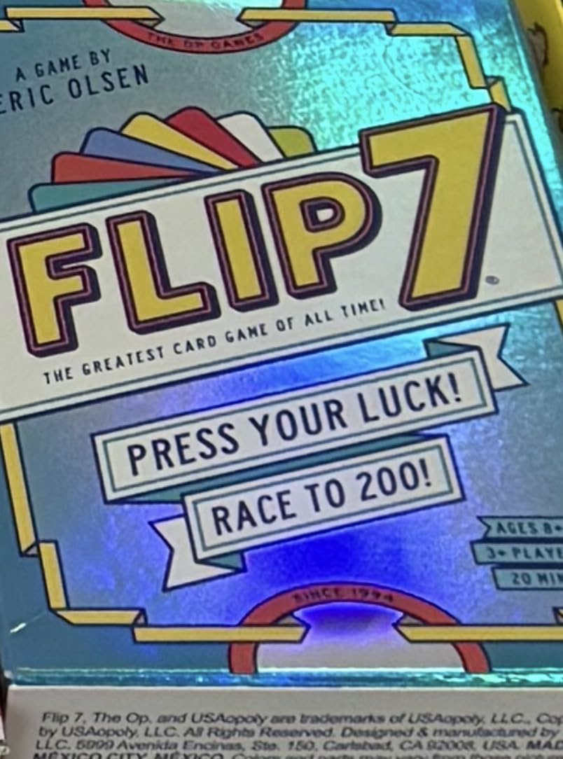 USAOPOLY Flip 7, The Ultimate Blend of Press Your Luck & Strategy, Fast-Paced Addictive Card Game,Quick to Learn & Easy to Teach,Perfect for Game Nights, 3+ Players, Ages 8 & Up, 20 Minutes Play Time customer photo 2