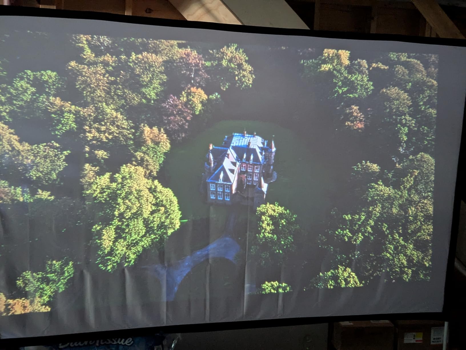 Outdoor Projector Screen with Stand 100 Inch: Portable Projection Screen 16:10 4K HD Outdoor Movie Screen with Carry Bag for Home Backyard Theater customer photo 1