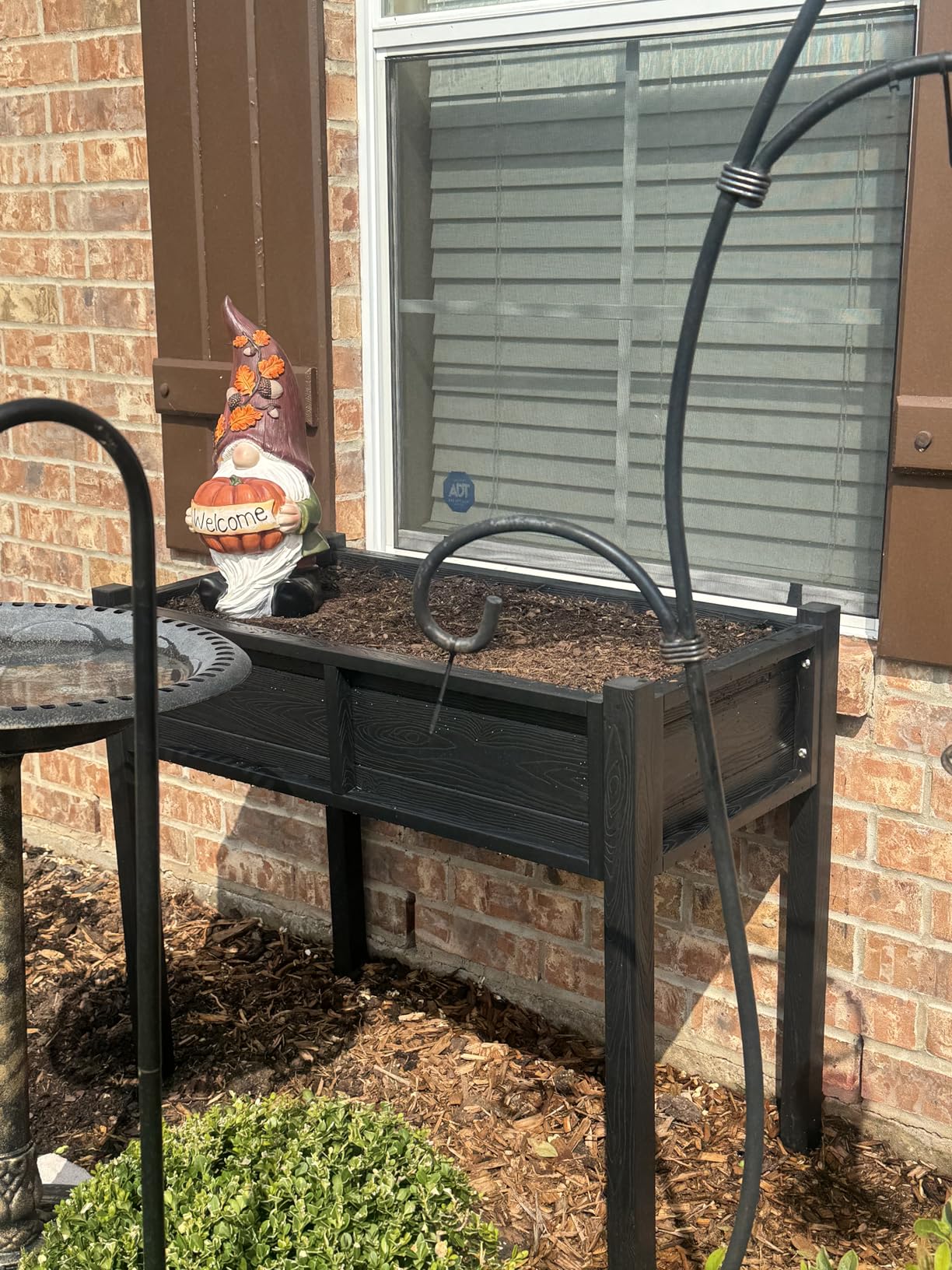 DWVO Raised Garden Bed HDPE with Legs Poly-Wood All-Weather Elevated Planter Box Outdoor with Drainage System Patio Planters for Herbs Vegetables Flowers Plant Bed for Garden Balcony, Black customer photo 2