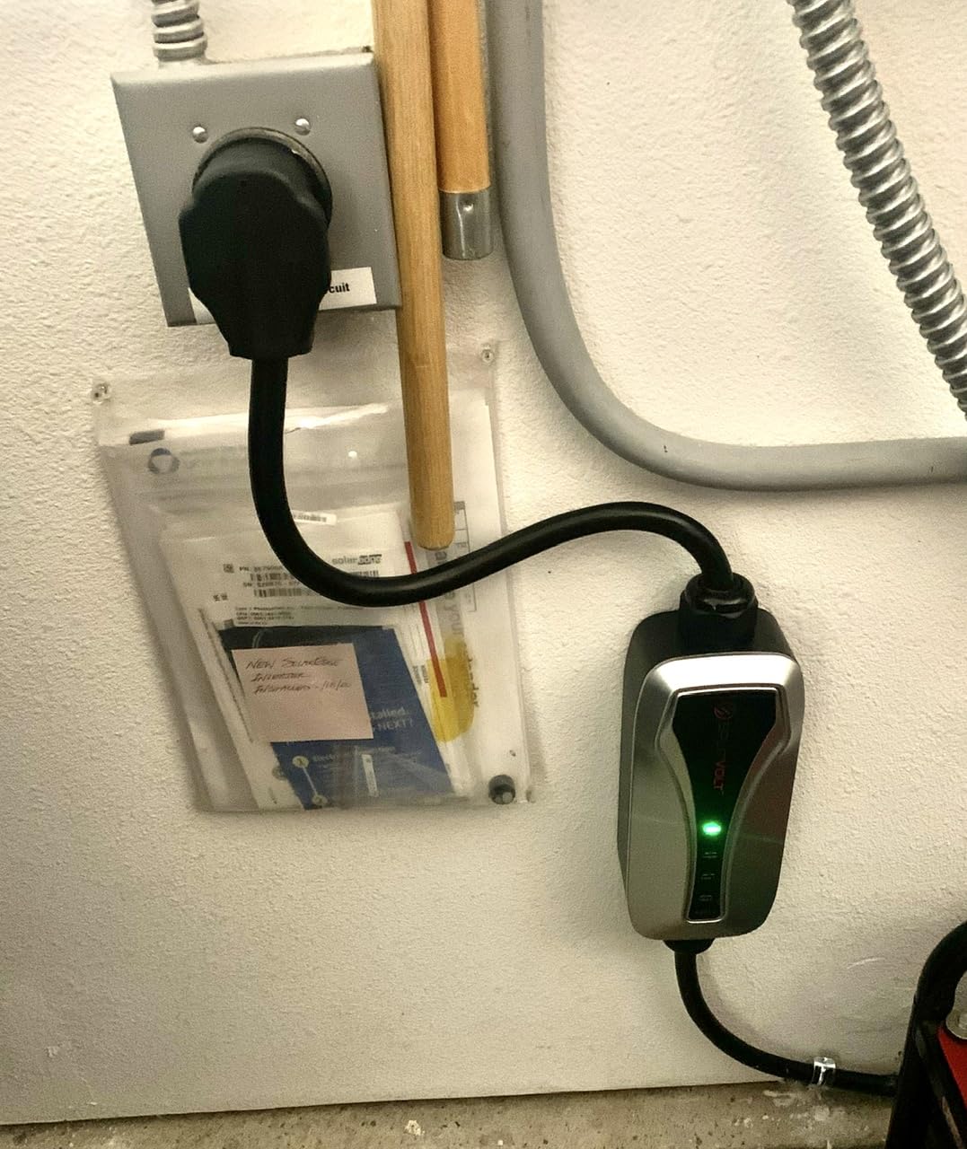 Splitvolt Level 2 Smart EV Charging Station - Connected, Adjustable 12kW, Display, Scheduling, RFID, NEMA 14-50, J1772, OCPP Compatible, Outdoor Rated, 16ft customer photo 1